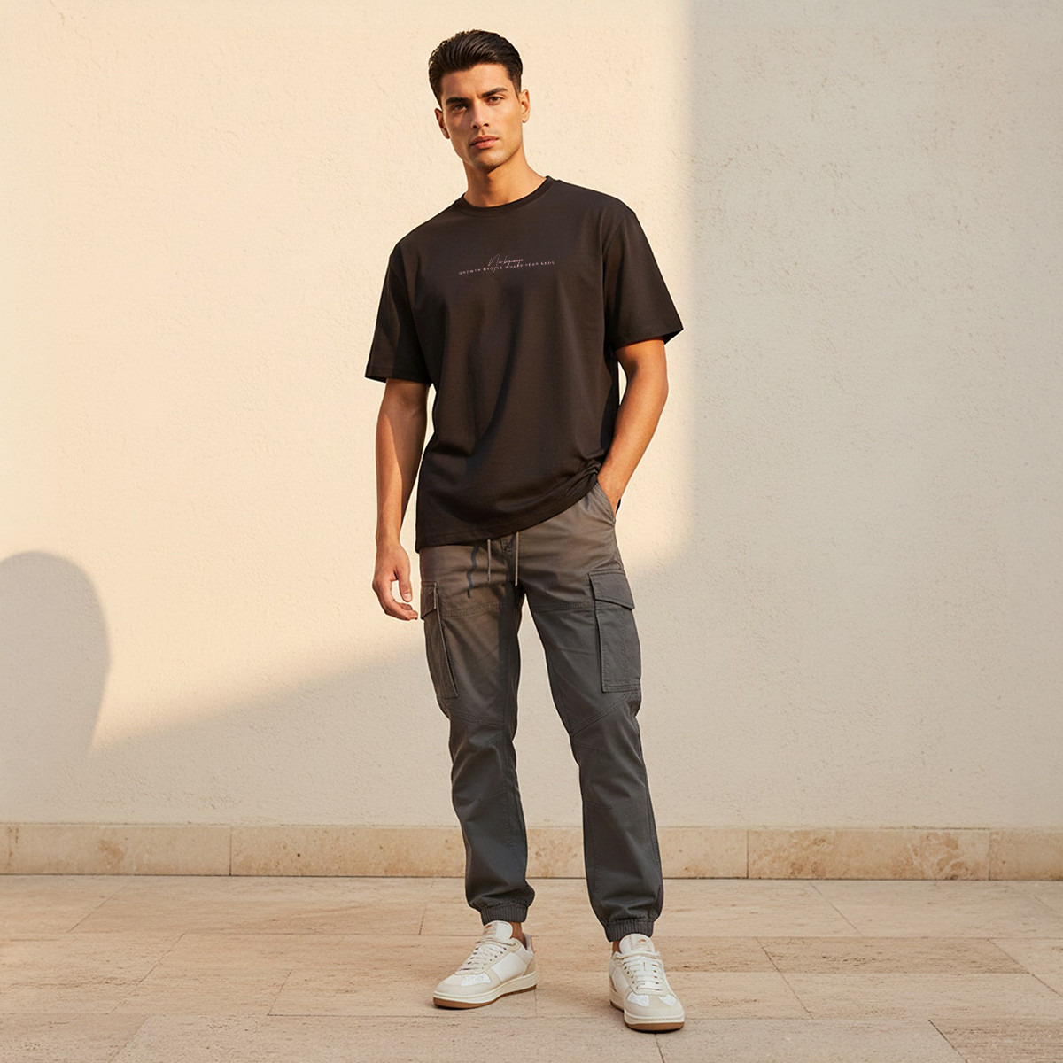 Iconic Men Regular Fit Crew Neck Short Sleeves Slogan Print T-shirt-men-clothing-tshirtsandpolos-tshirts-image-3