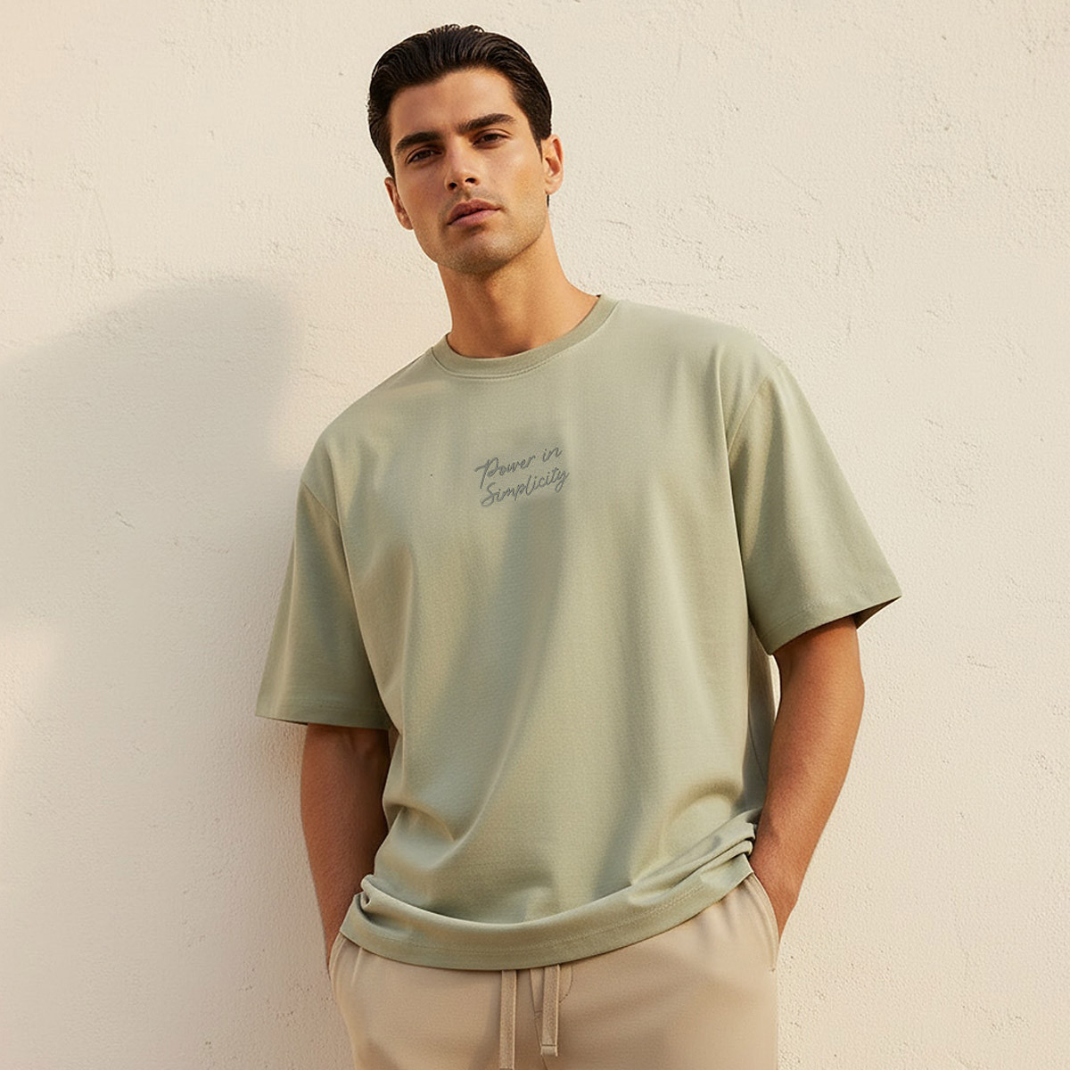 Iconic Men Regular Fit Crew Neck Short Sleeves Slogan Print T-shirt-men-clothing-tshirtsandpolos-tshirts-image-1