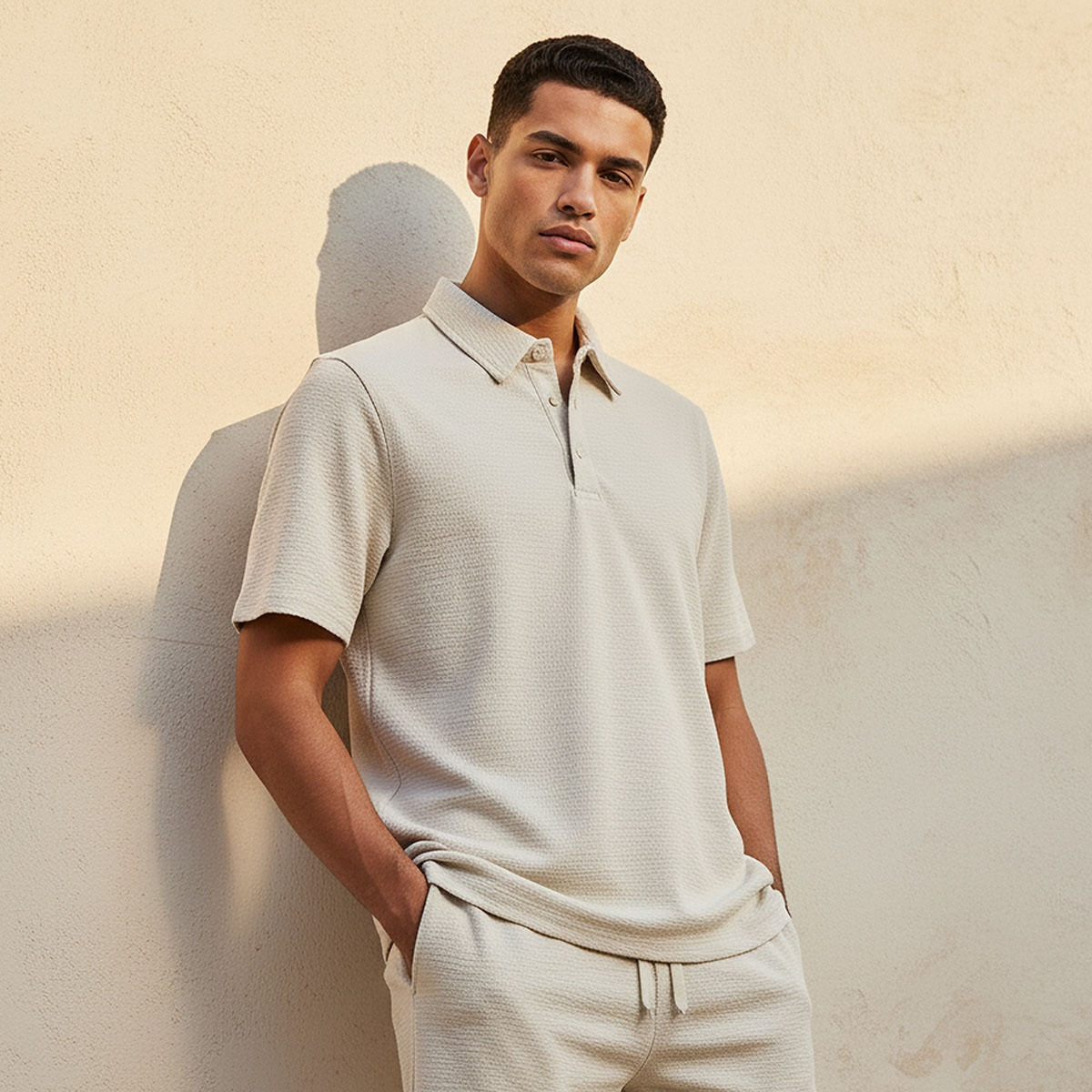 Splash Iconic Short Sleeves Textured Polo T-shirt-men-clothing-tshirtsandpolos-polos-image-1
