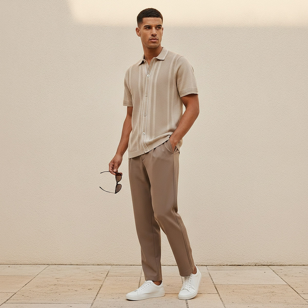 Iconic Regular Fit Collared Textured Short Sleeves Shirt-men-clothing-shirts-image-3