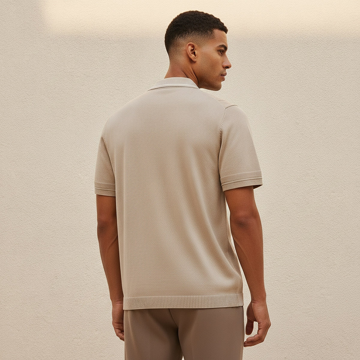 Iconic Regular Fit Collared Textured Short Sleeves Shirt-men-clothing-shirts-image-4
