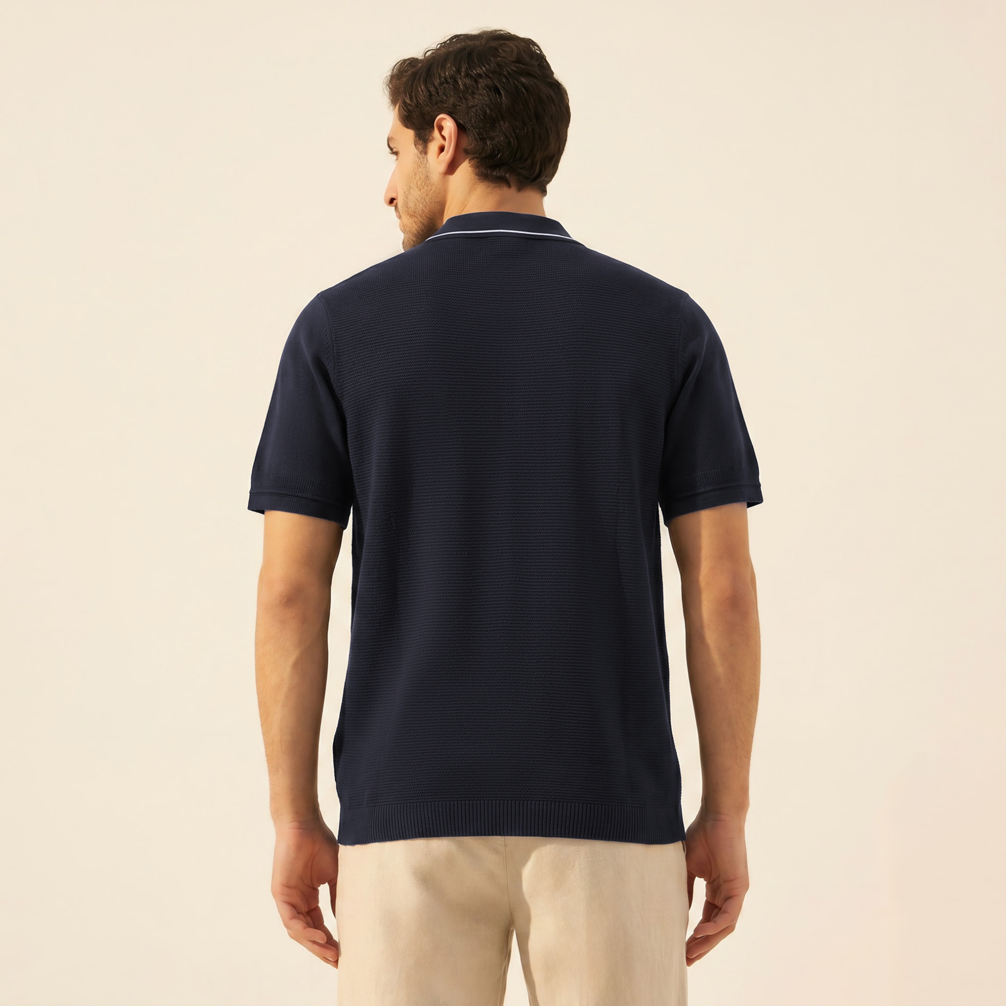 Iconic Regular Fit Collared Textured Short Sleeves Shirt-men-clothing-shirts-image-4