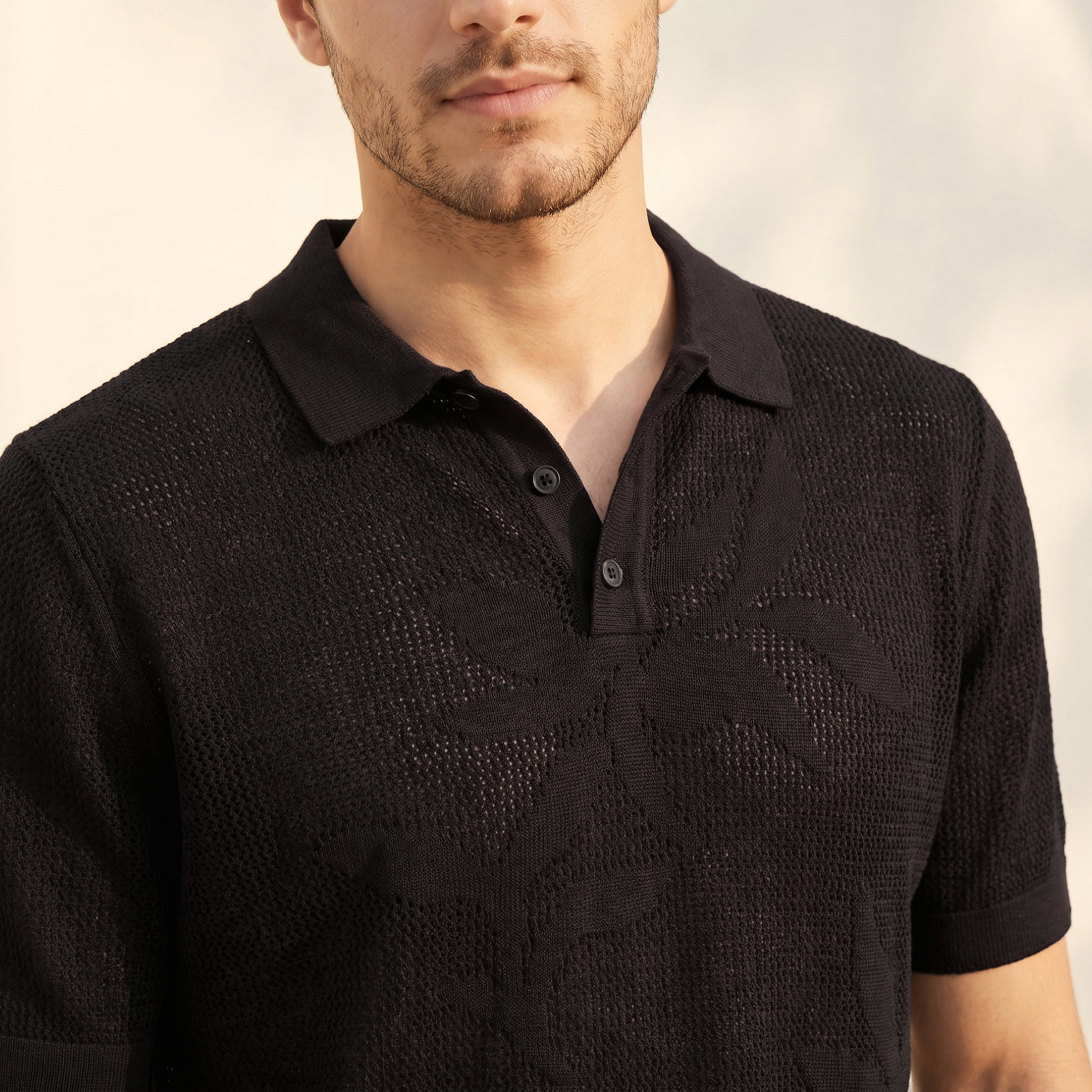 Iconic Short Sleeves Jacquard Polo T-shirt-men-clothing-tshirtsandpolos-polos-image-5