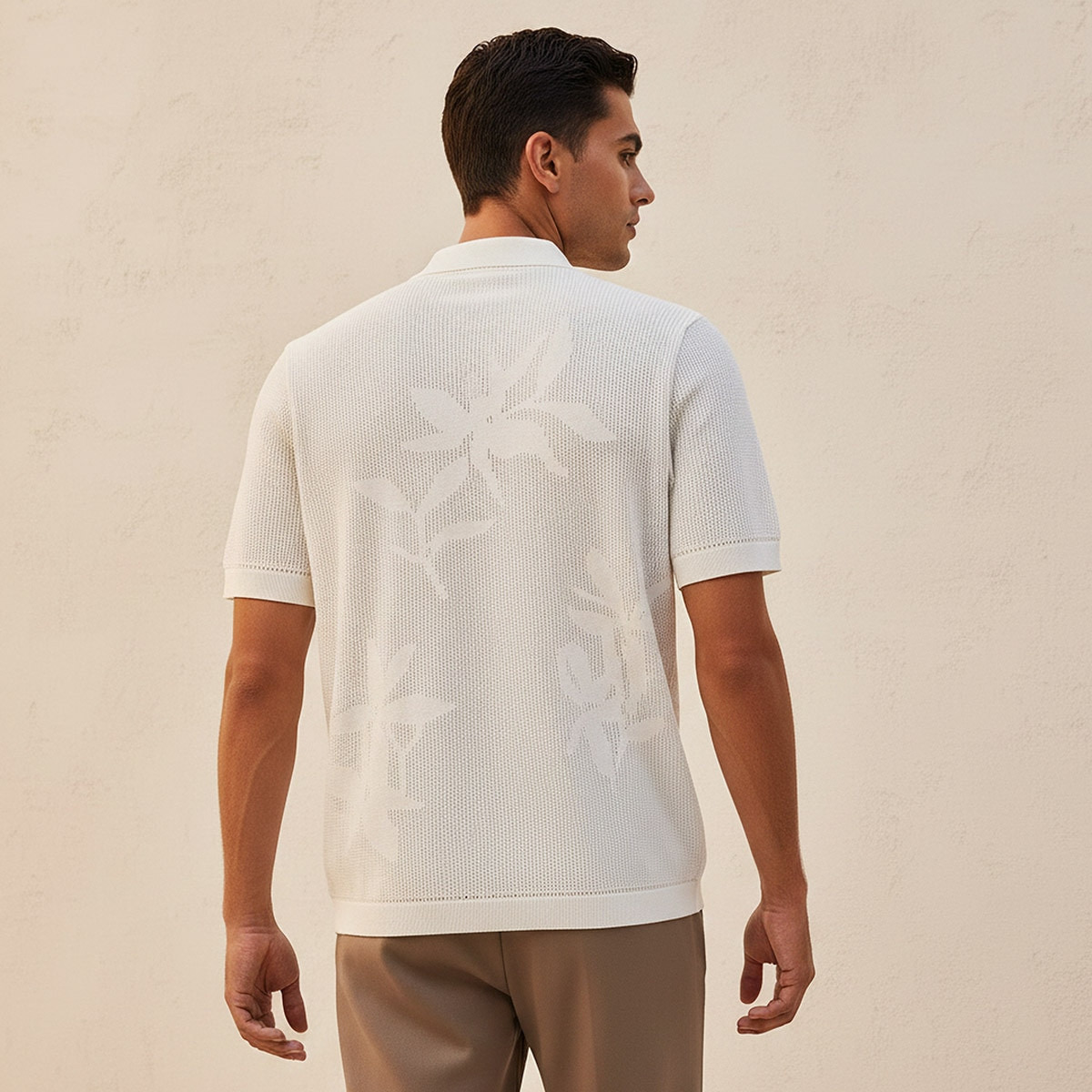 تيشيرت بولو جاكار بأكمام قصيرة من آيكونيك-men-clothing-tshirtsandpolos-polos-image-4