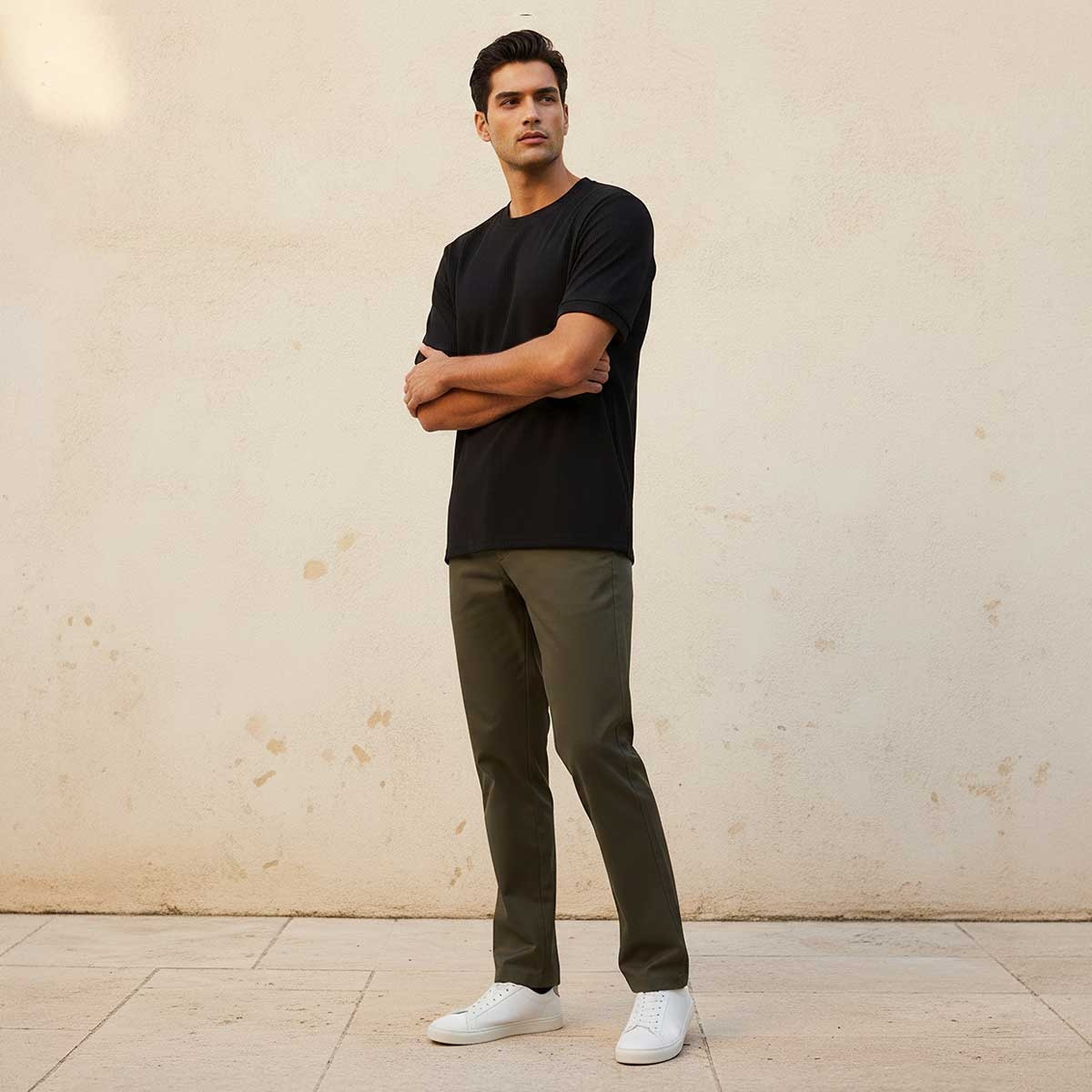 Iconic Crew Neck Short Sleeves Textured T-shirt-men-clothing-tshirtsandpolos-tshirts-image-3