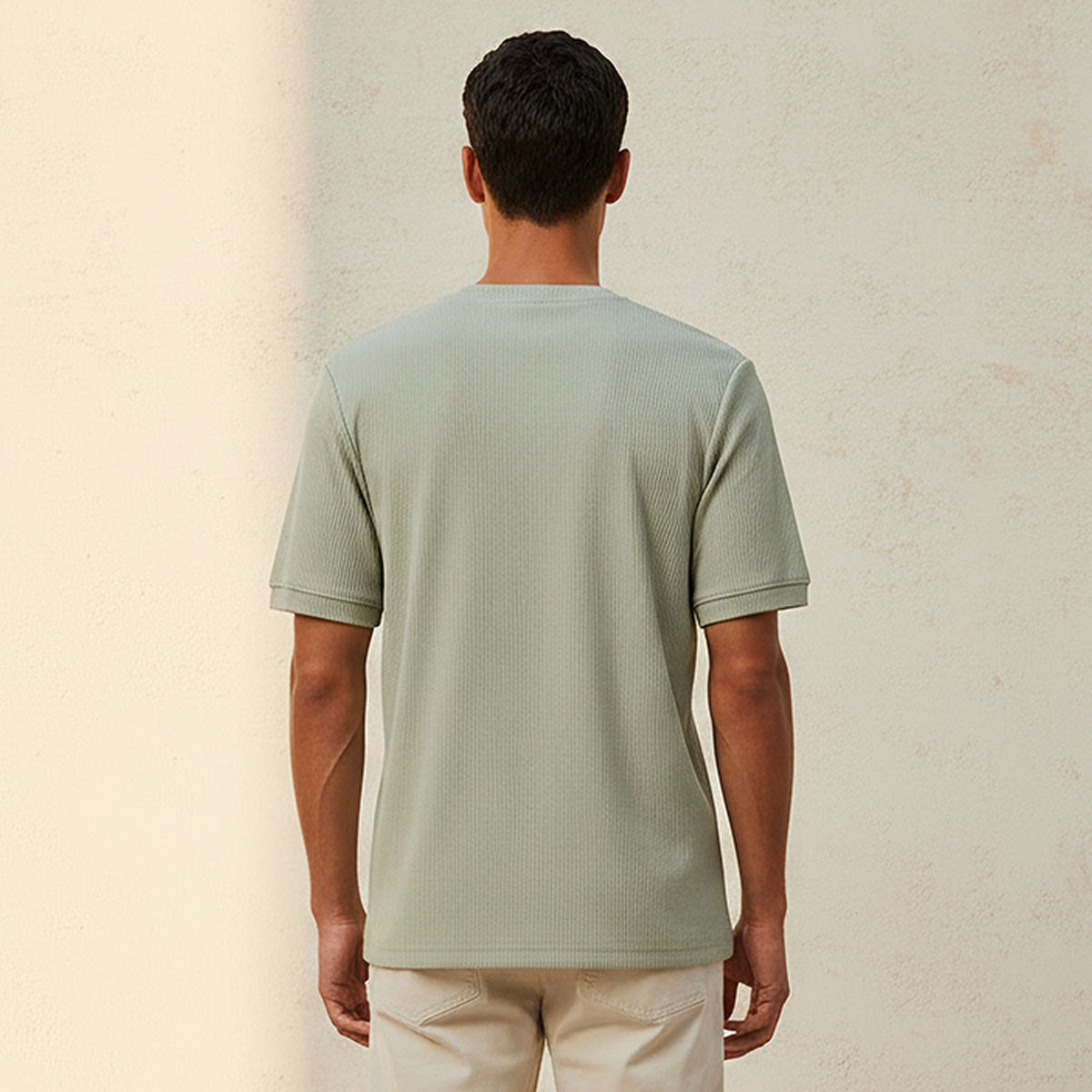 Iconic Crew Neck Short Sleeves Textured T-shirt-men-clothing-tshirtsandpolos-tshirts-image-4