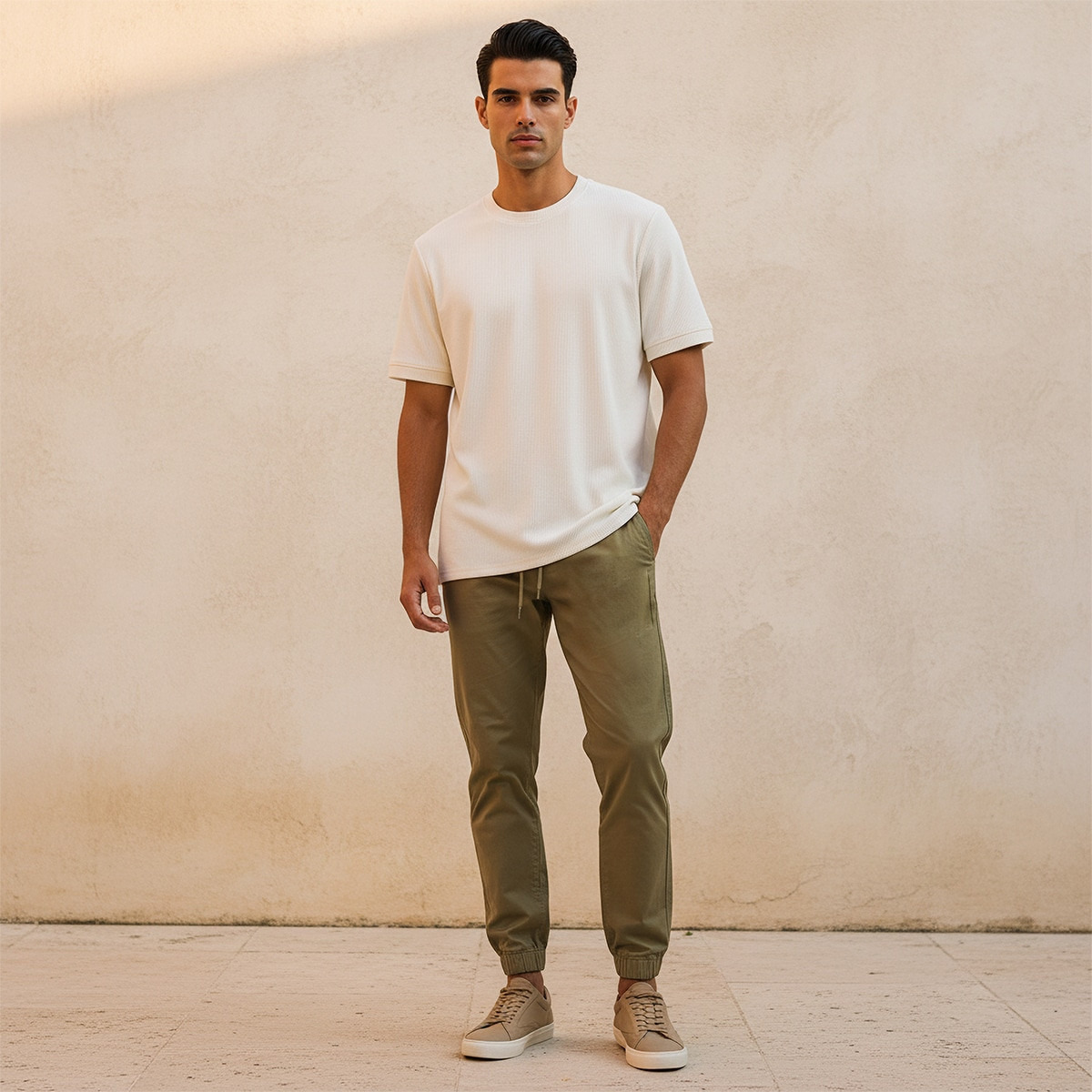 Iconic Crew Neck Short Sleeves Textured T-shirt-men-clothing-tshirtsandpolos-tshirts-image-3