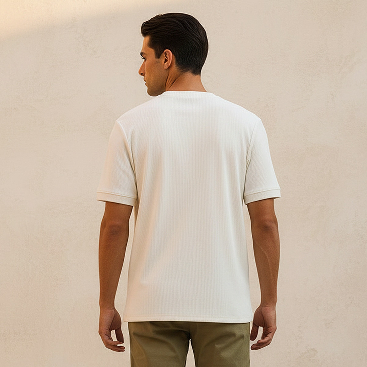 Iconic Crew Neck Short Sleeves Textured T-shirt-men-clothing-tshirtsandpolos-tshirts-image-4