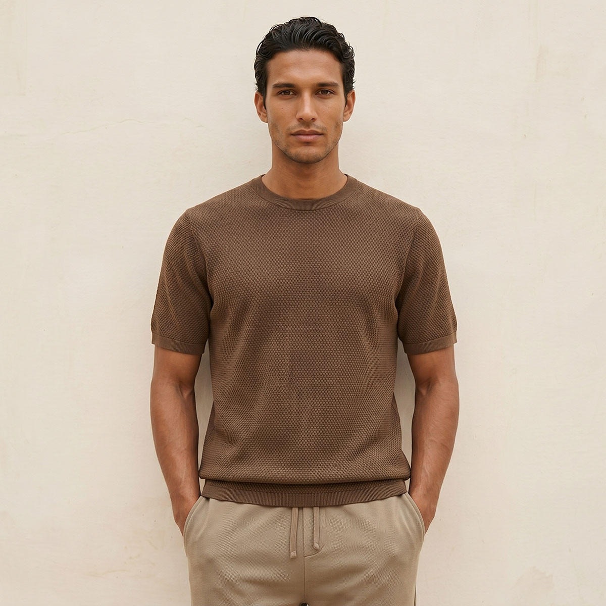 Splash Iconic Crew Neck Popcorn Textured T-shirt-men-clothing-tshirtsandpolos-tshirts-image-5