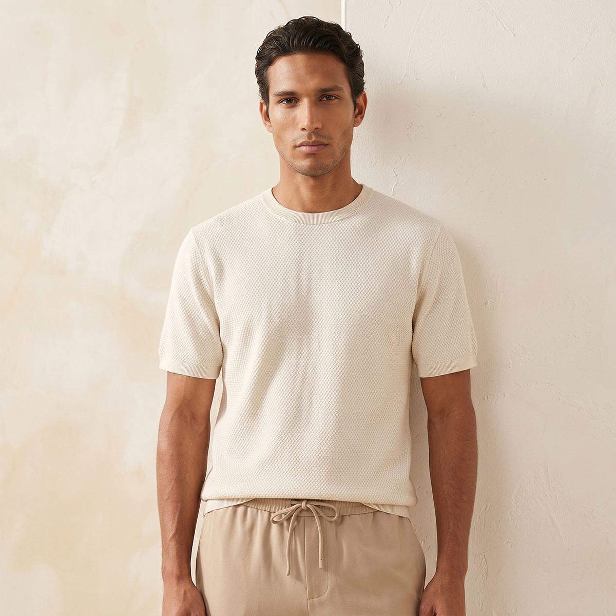 Splash Iconic Crew Neck Popcorn Textured T-shirt-men-clothing-tshirtsandpolos-tshirts-image-1
