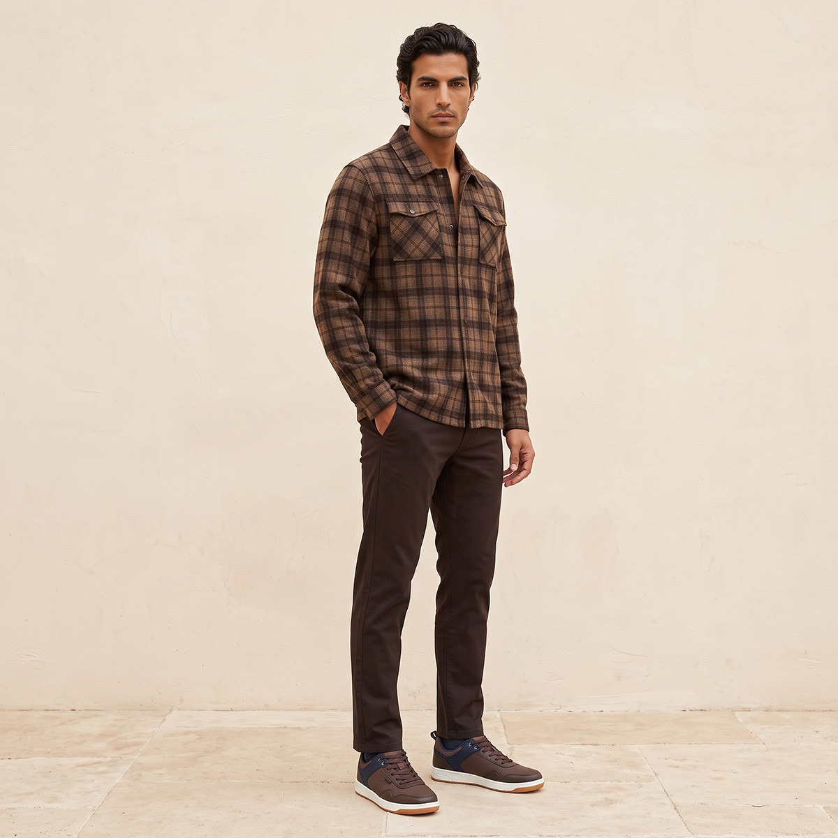 قميص كاروهات من أيكونيك من سبلاش-men-clothing-shirts-image-3