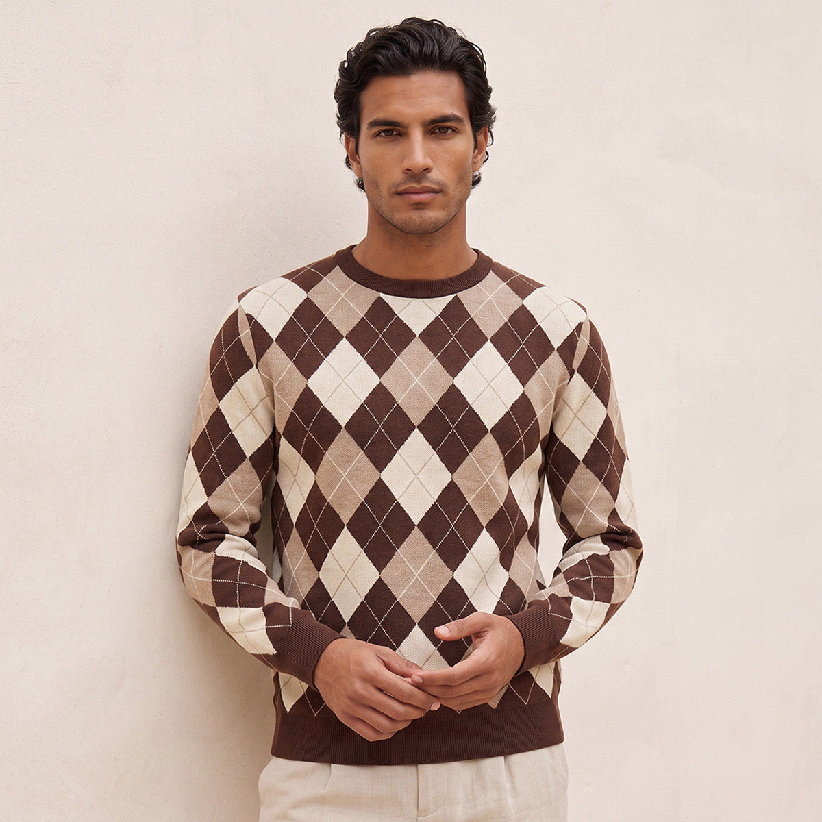 Splash Iconic Argyle Crew Neck Sweater-men-clothing-sweatersandpullovers-image-1
