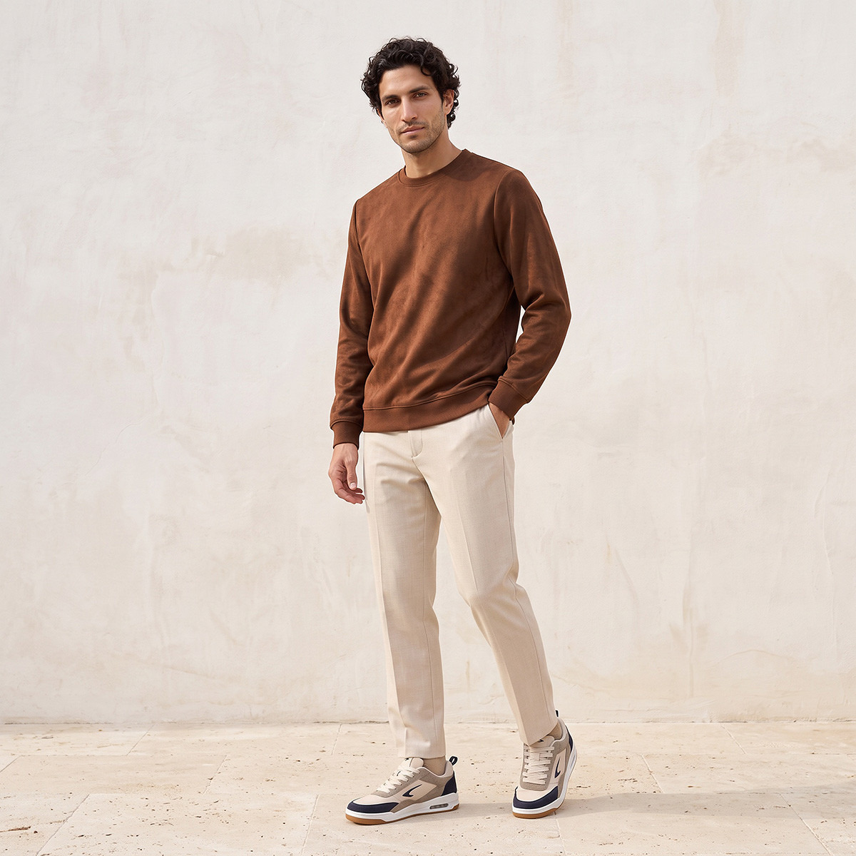 Splash Iconic Suede Sweatshirt-men-winterwear-hoodiesandsweatshirts-image-2