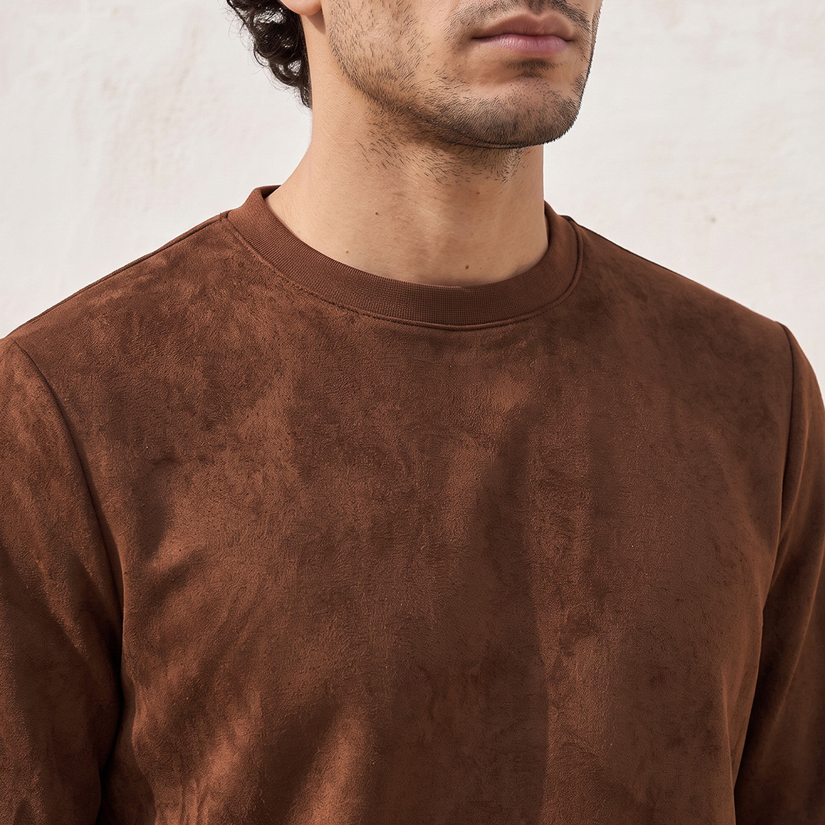 Splash Iconic Suede Sweatshirt-men-winterwear-hoodiesandsweatshirts-image-4
