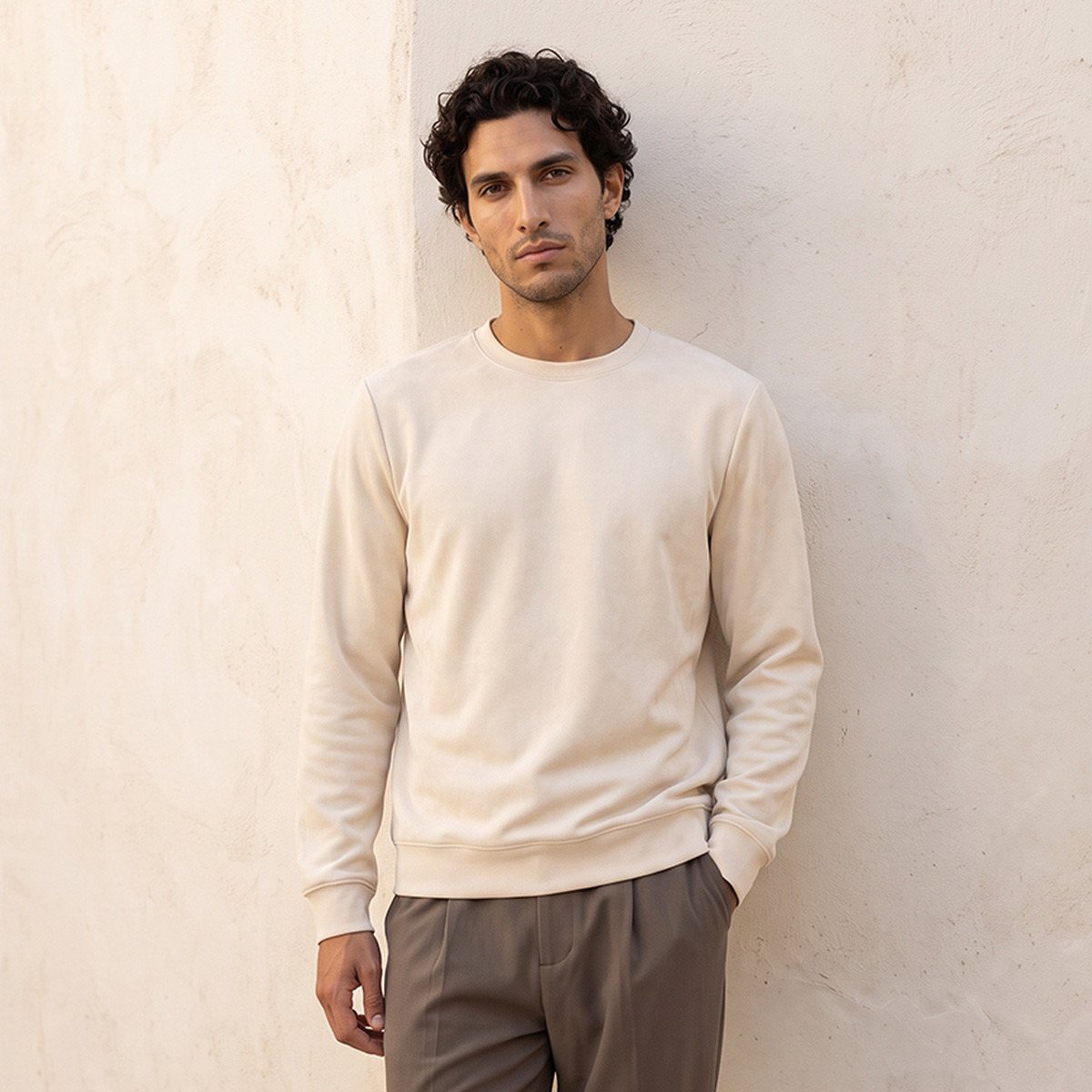 Splash Iconic Suede Sweatshirt-men-winterwear-hoodiesandsweatshirts-image-4