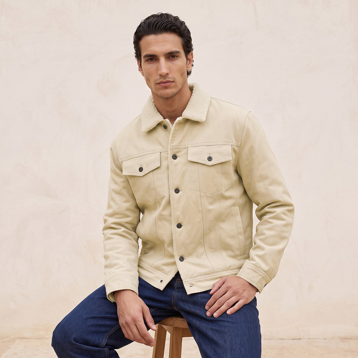 Splash Iconic Trucker Jacket with Button Closure-men-clothing-jacketsandblazers-jackets-image-2