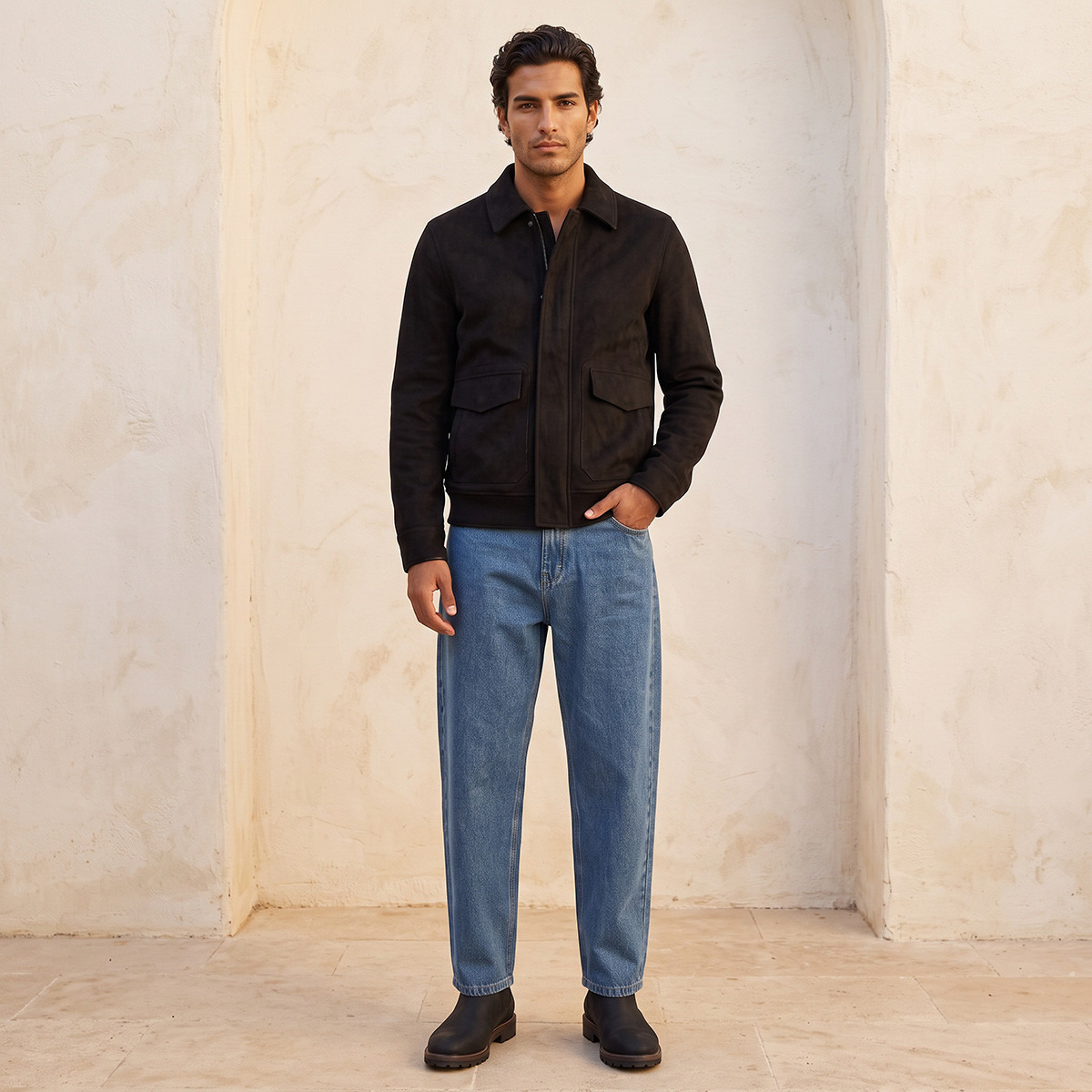 Splash Iconic Suede Utility Jacket with Pocket-men-clothing-jacketsandblazers-jackets-image-3