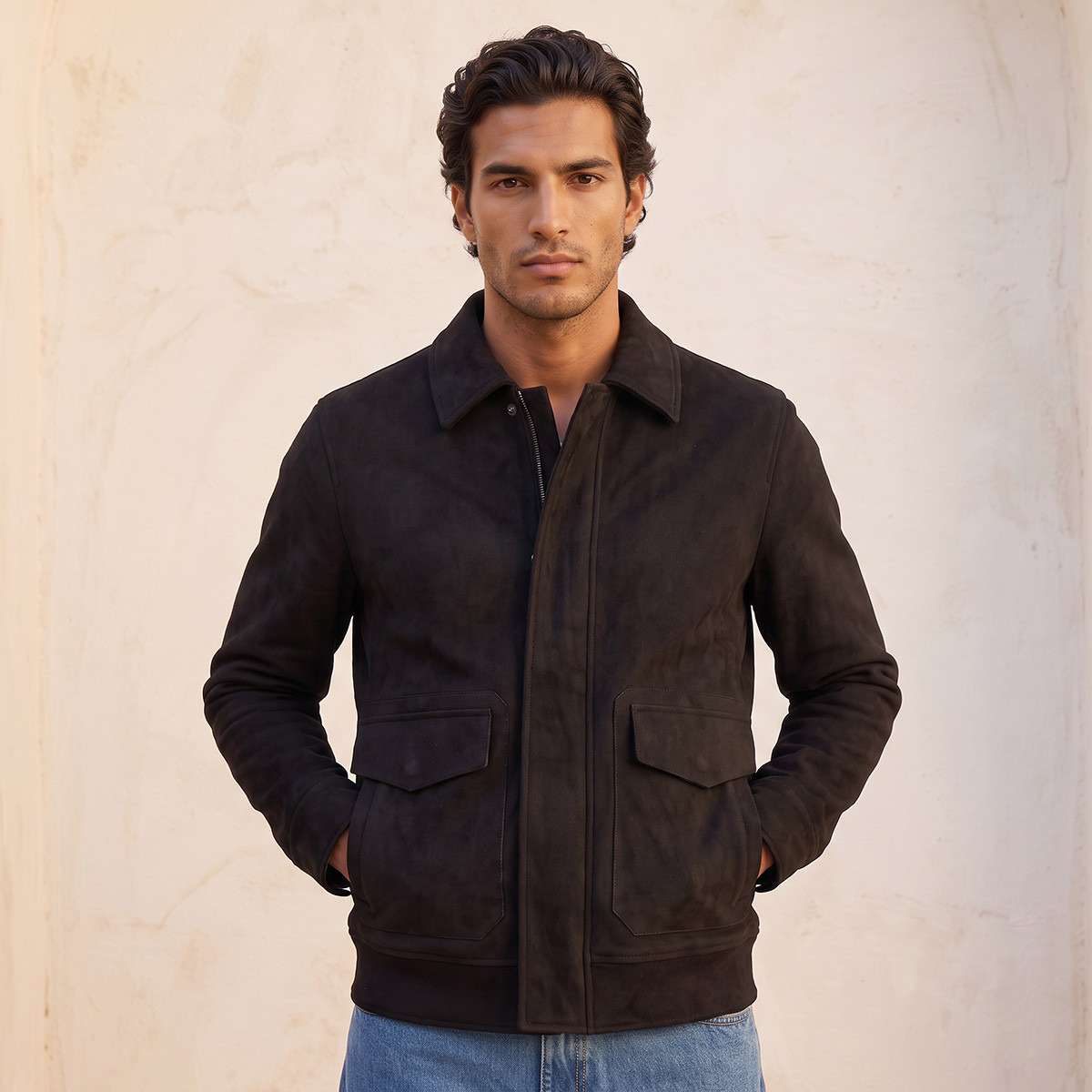 Splash Iconic Suede Utility Jacket with Pocket-men-clothing-jacketsandblazers-jackets-image-5