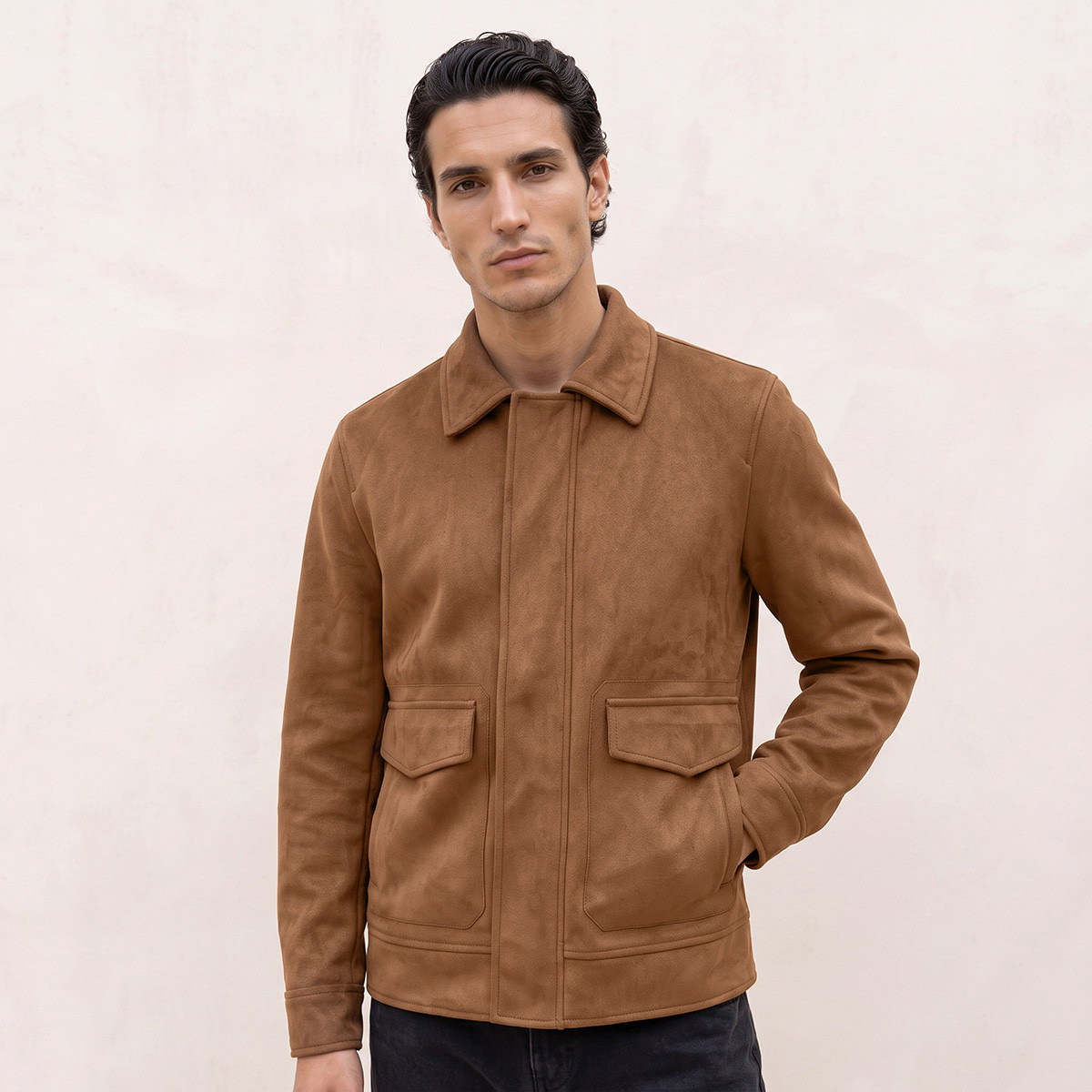 Splash Iconic Suede Utility Jacket with Pocket-men-clothing-jacketsandblazers-jackets-image-5