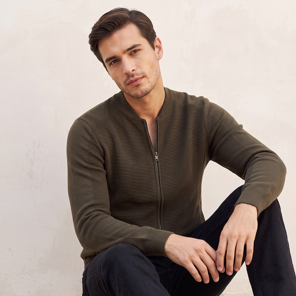 كارديجان مضلع من سبلاش أيكونيك-men-clothing-sweatersandpullovers-image-1