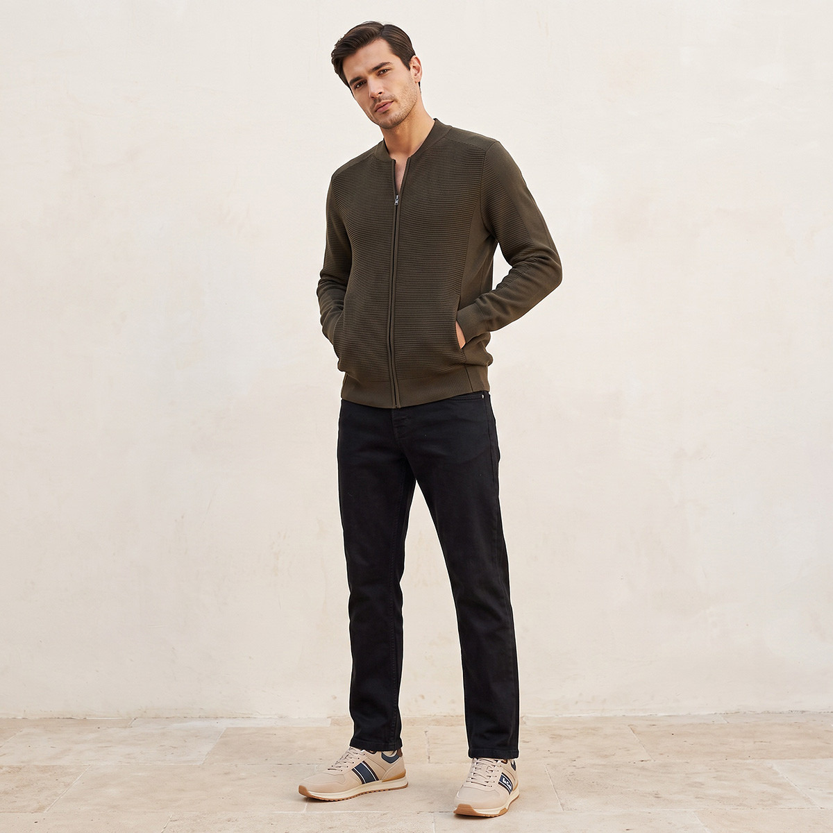 كارديجان مضلع من سبلاش أيكونيك-men-clothing-sweatersandpullovers-image-2
