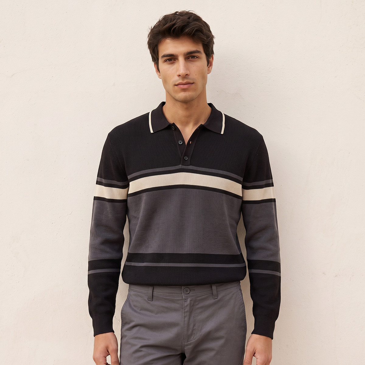 Splash Iconic Striped Sweatshirt-men-winterwear-hoodiesandsweatshirts-image-1