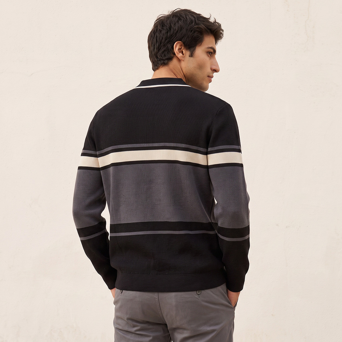 Splash Iconic Striped Sweatshirt-men-winterwear-hoodiesandsweatshirts-image-3