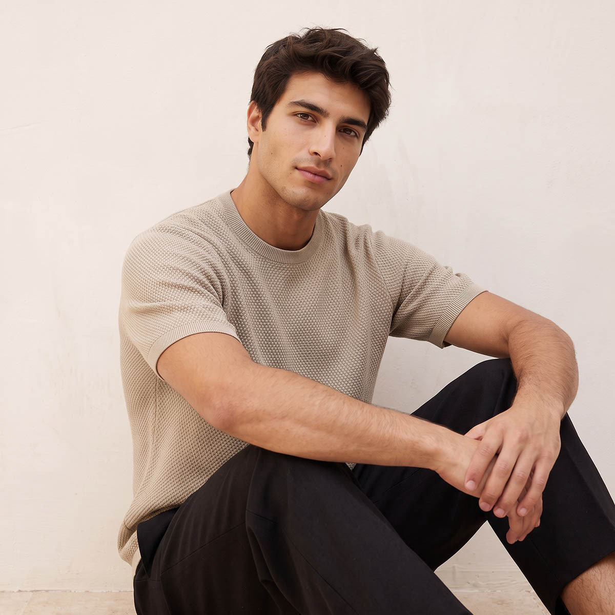 Splash Iconic Crew Neck Short Sleeves Textured T-shirt-men-clothing-tshirtsandpolos-tshirts-image-1