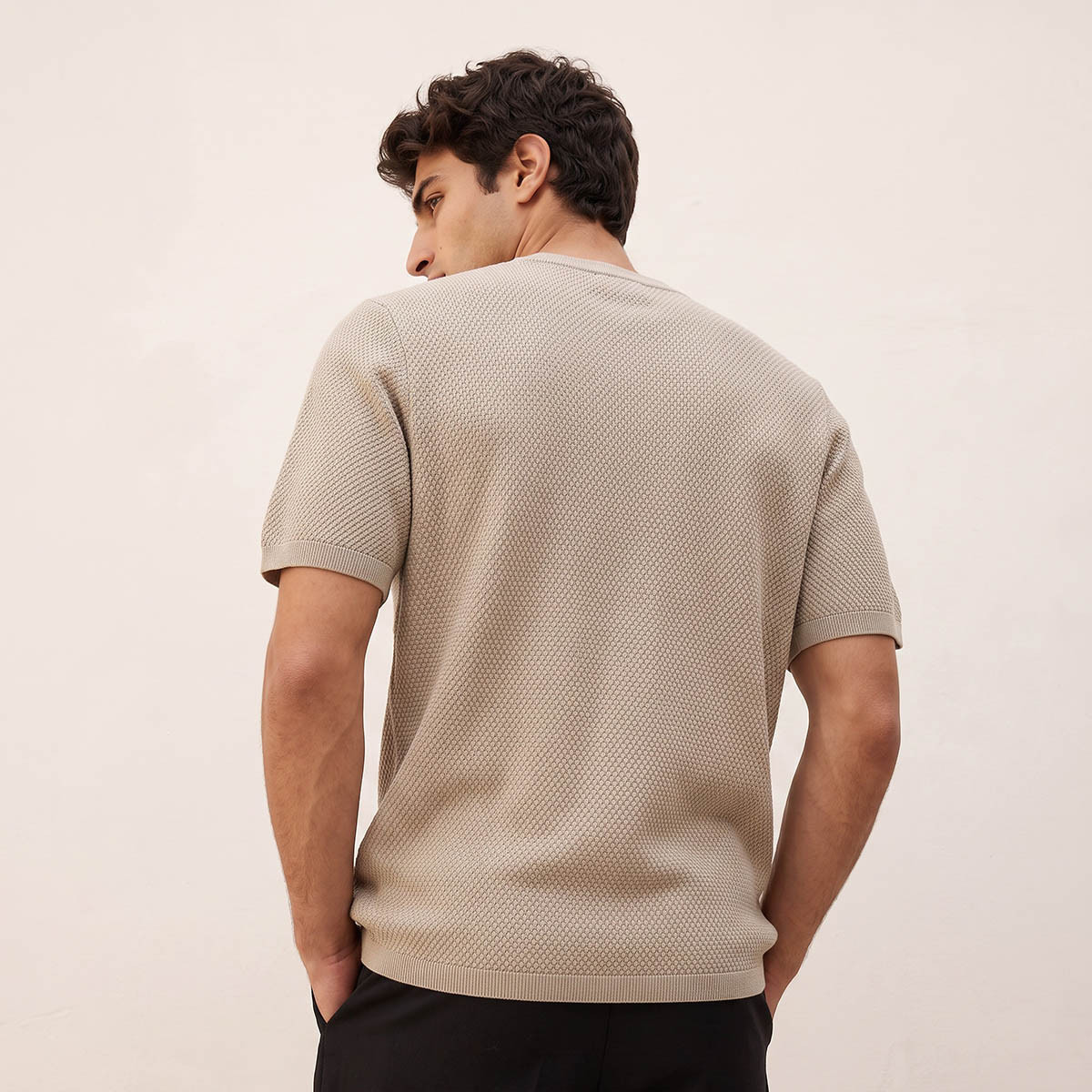 Splash Iconic Crew Neck Short Sleeves Textured T-shirt-men-clothing-tshirtsandpolos-tshirts-image-4