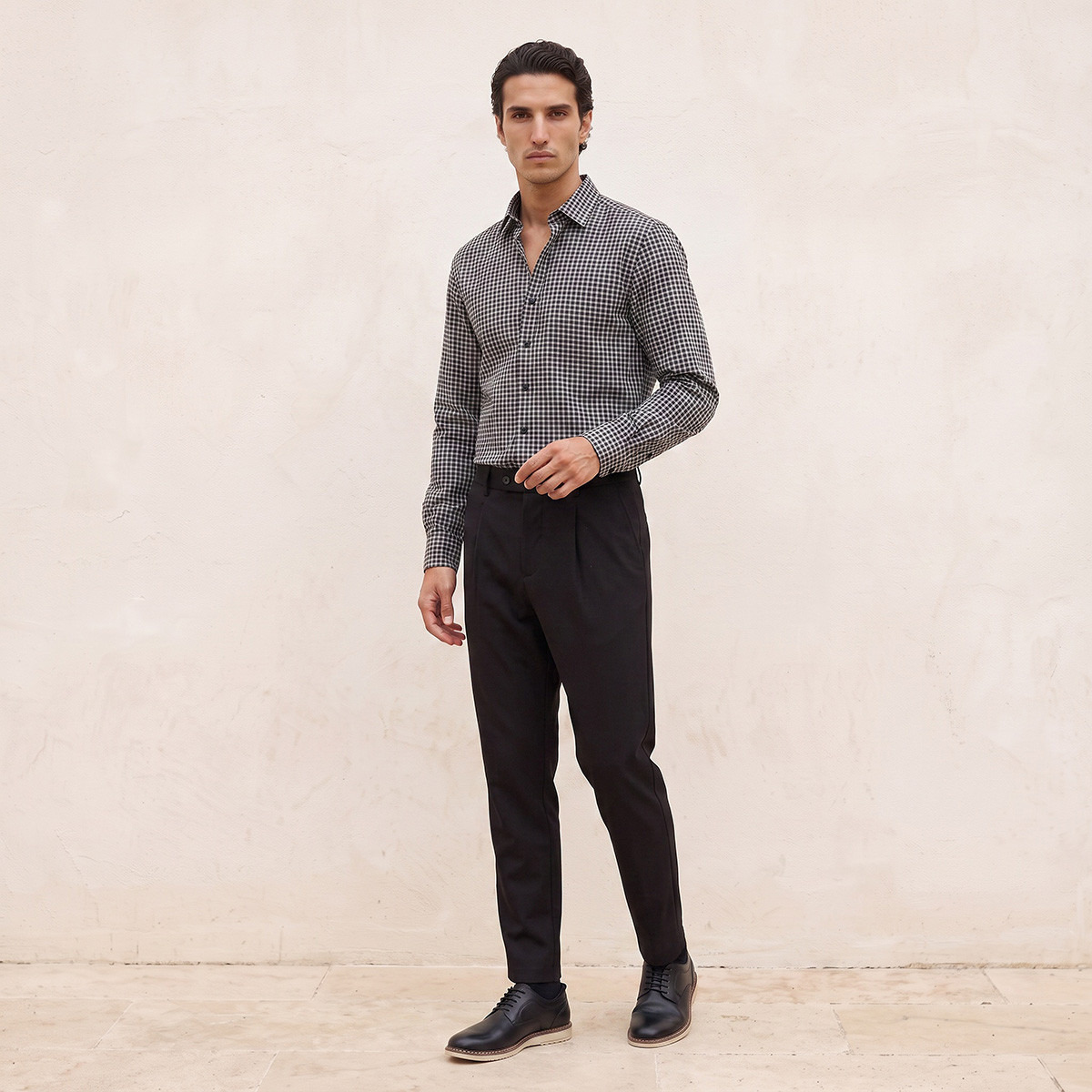 Splash Iconic Checked Cotton Shirt-men-clothing-shirts-image-5