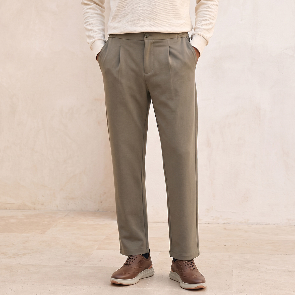 Splash Iconic Pleated Monte Trousers-men-clothing-bottoms-trousersandchinos-trousers-image-1