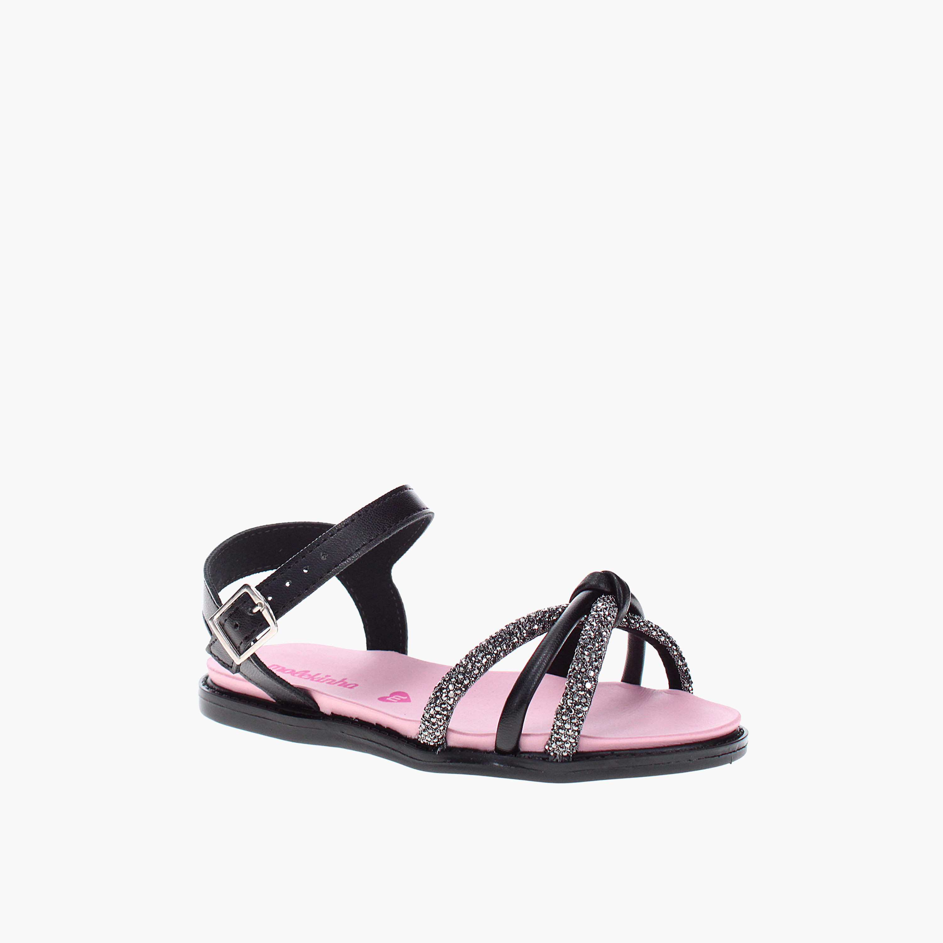 Molekinha by Geoomnii Girls Buckle Strap Aara Cross Strap Sandals | 2312-260-27224-91008      -girls-shoes-sandals-image-1