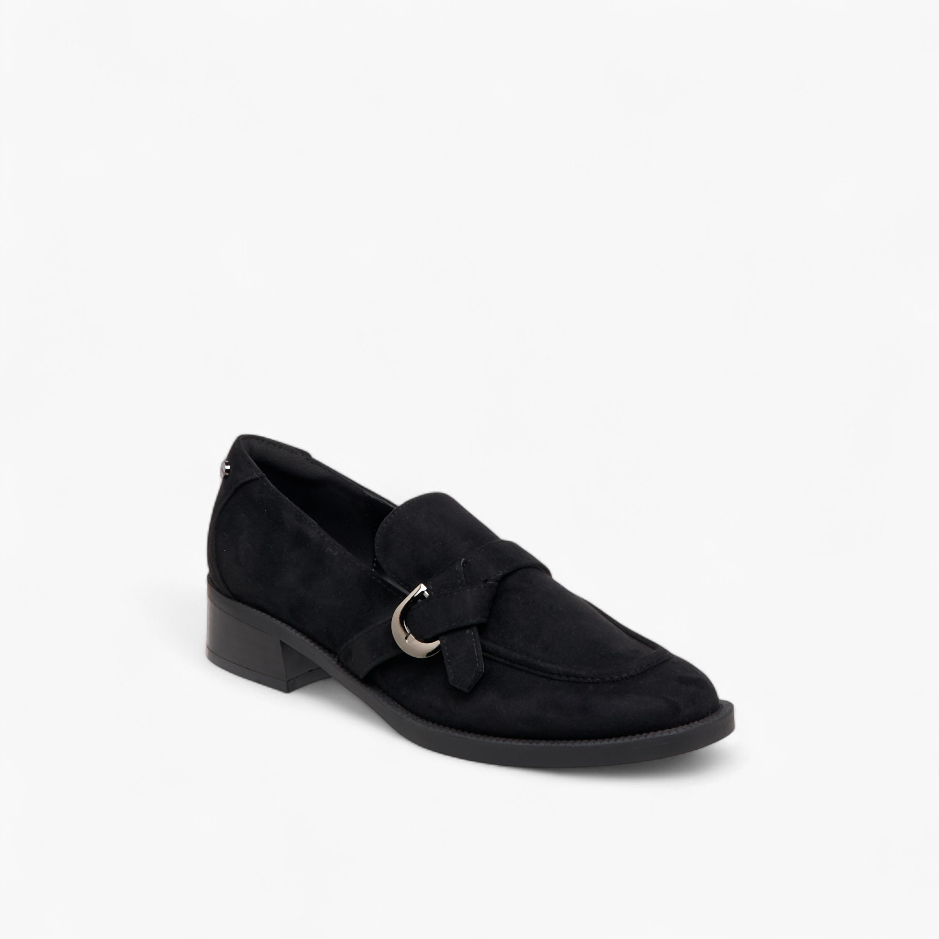 Celeste Women's Buckle Detail Block Heel Loafers-women-shoes-loafersandmoccasins-image-2