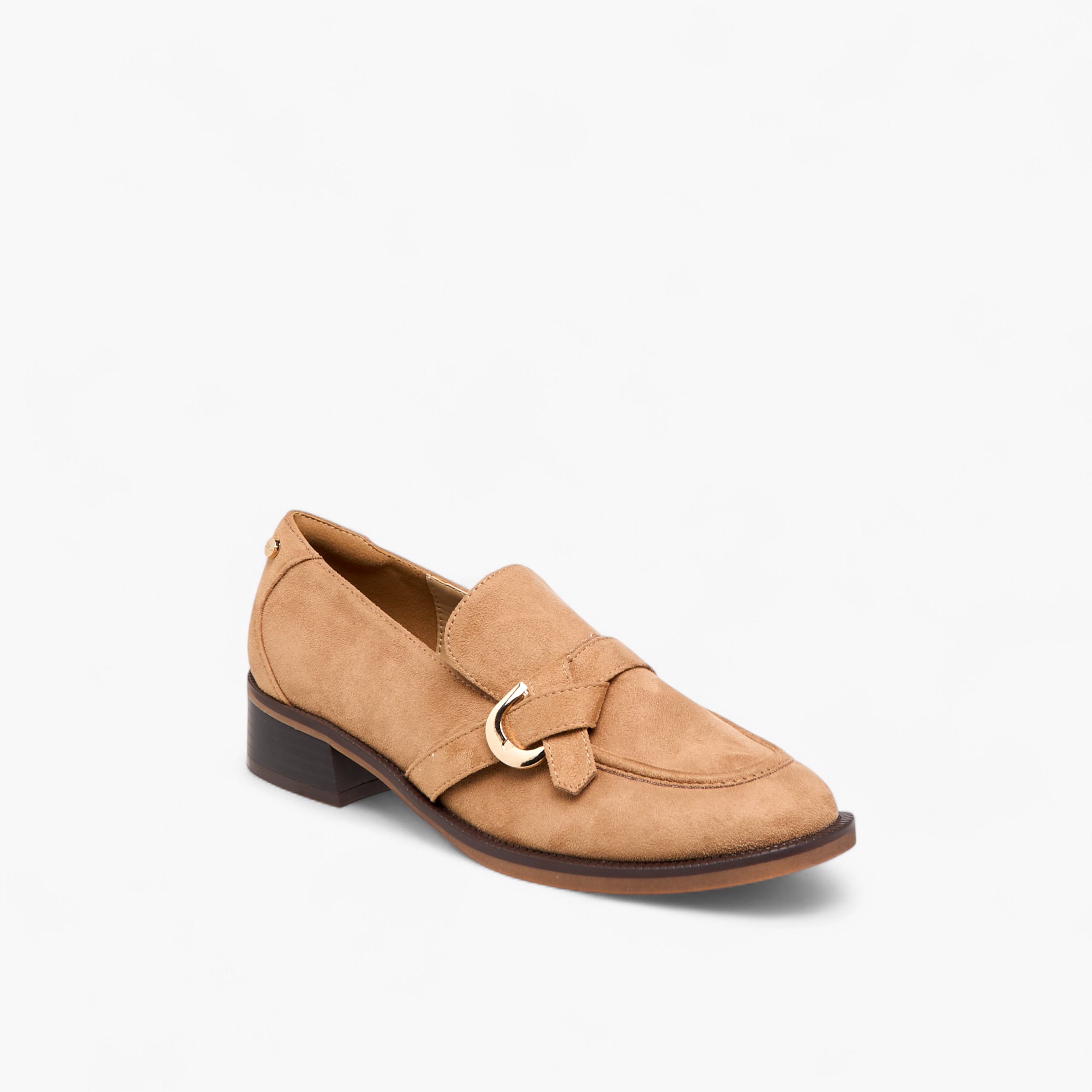 Celeste Women's Buckle Detail Block Heel Loafers-women-shoes-loafersandmoccasins-image-2