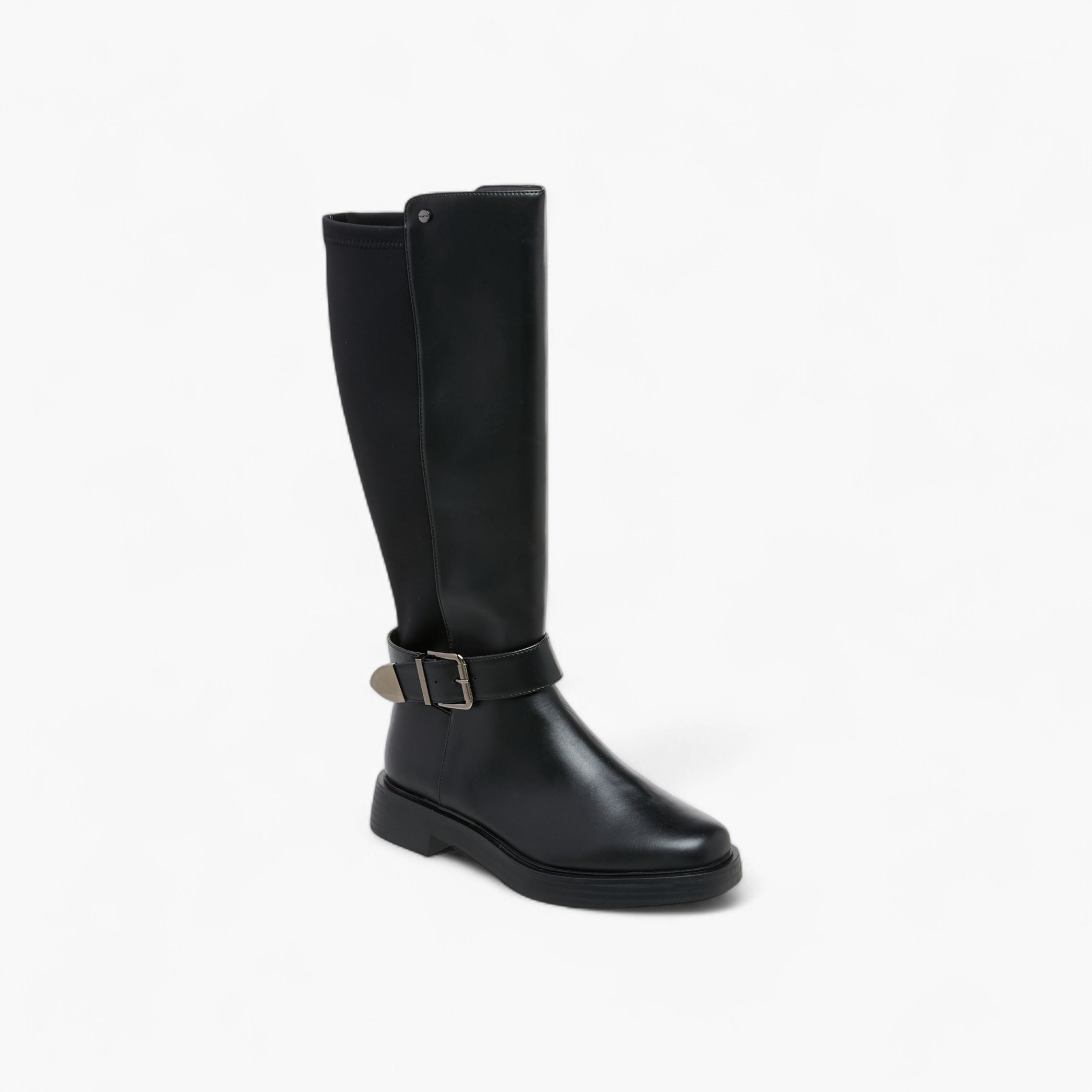 Celeste Women's Panelled High Shaft Boots with Zip Closure-women-shoes-boots-image-2