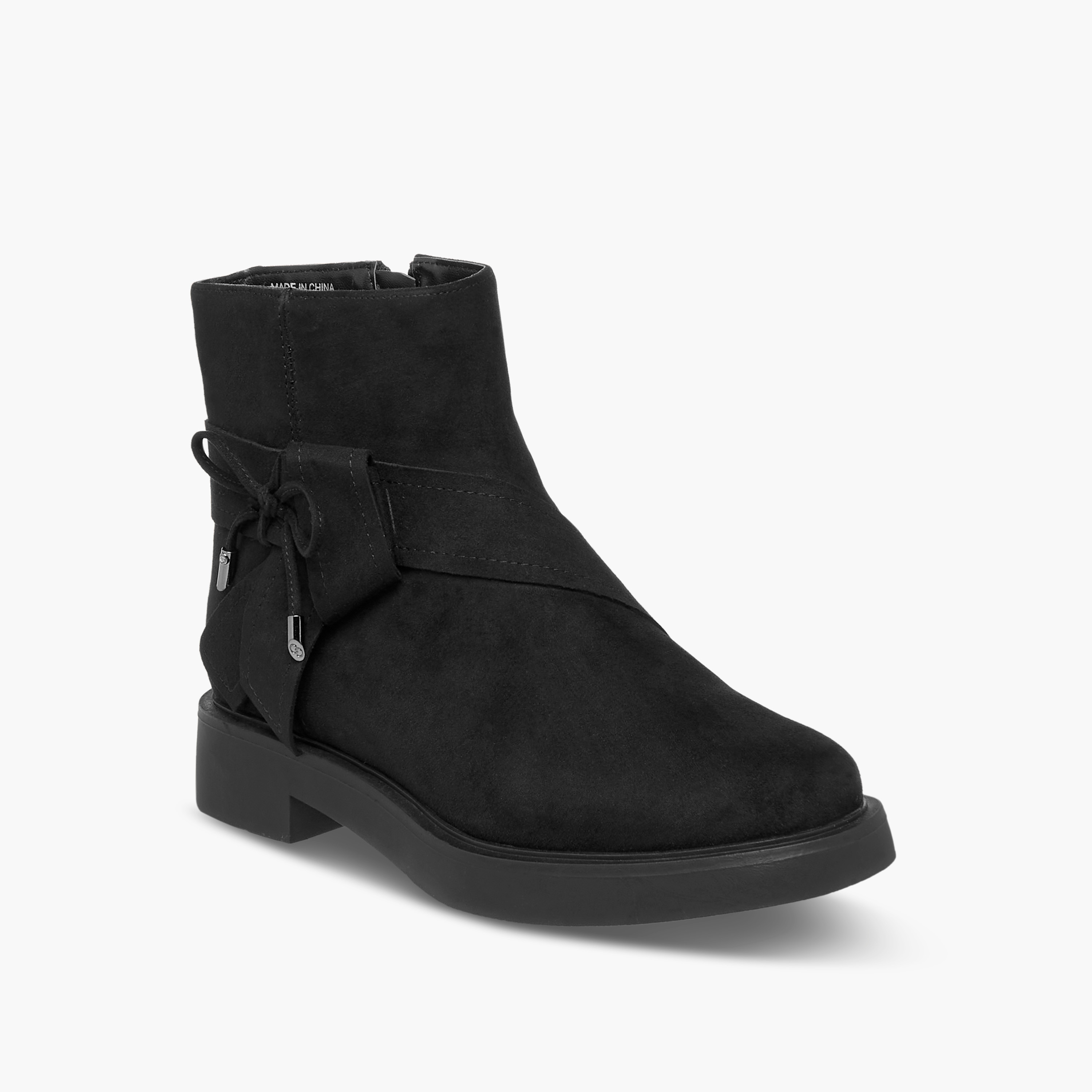 Celeste Women's Bow Accent Ankle Boots with Zip Closure-women-shoes-boots-image-2