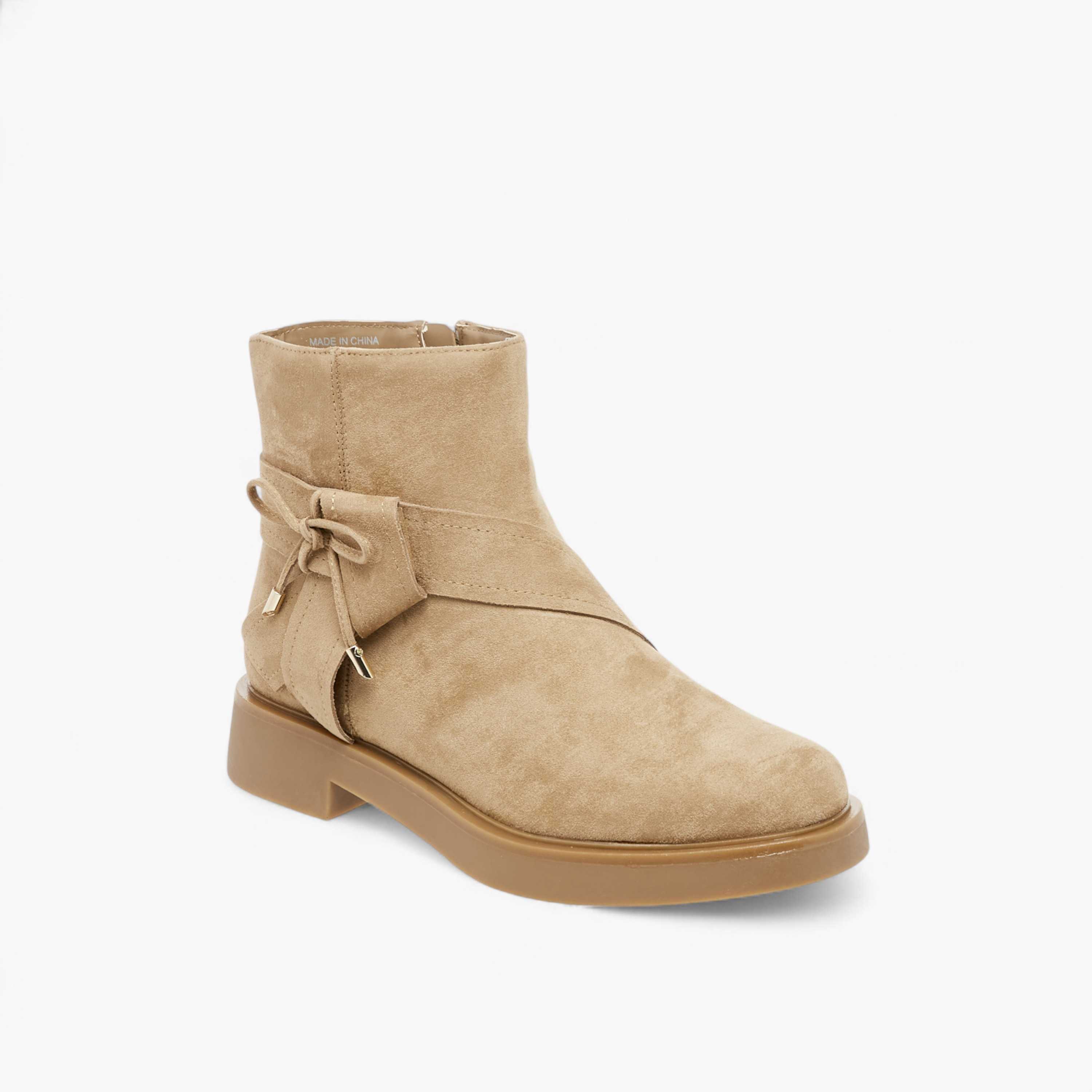 Celeste Women's Bow Accent Ankle Boots with Zip Closure-women-shoes-boots-image-2