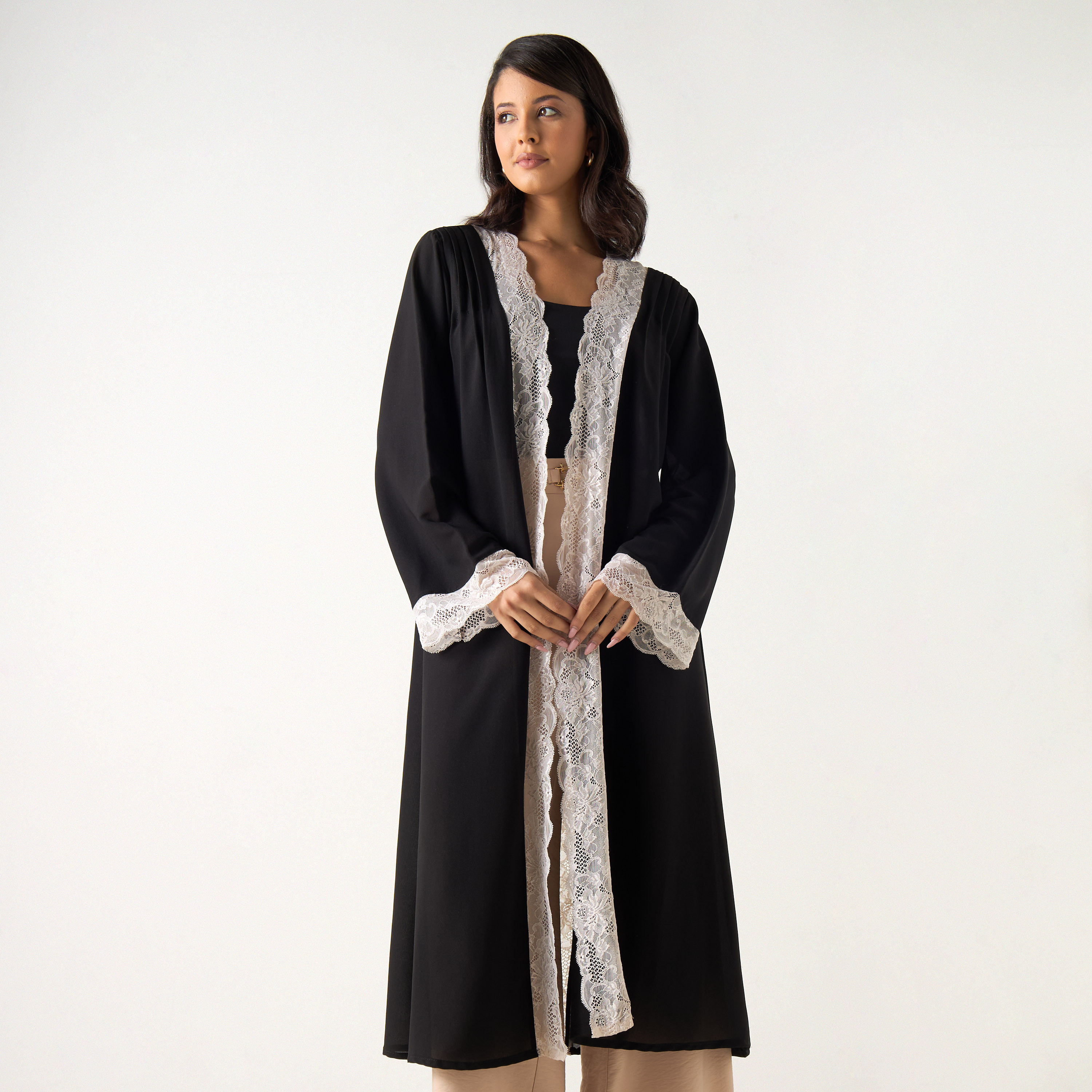 Golden Apple Laced Longline Shrug with Long Sleeves-women-clothing-shirtsandblouses-blouses-image-2
