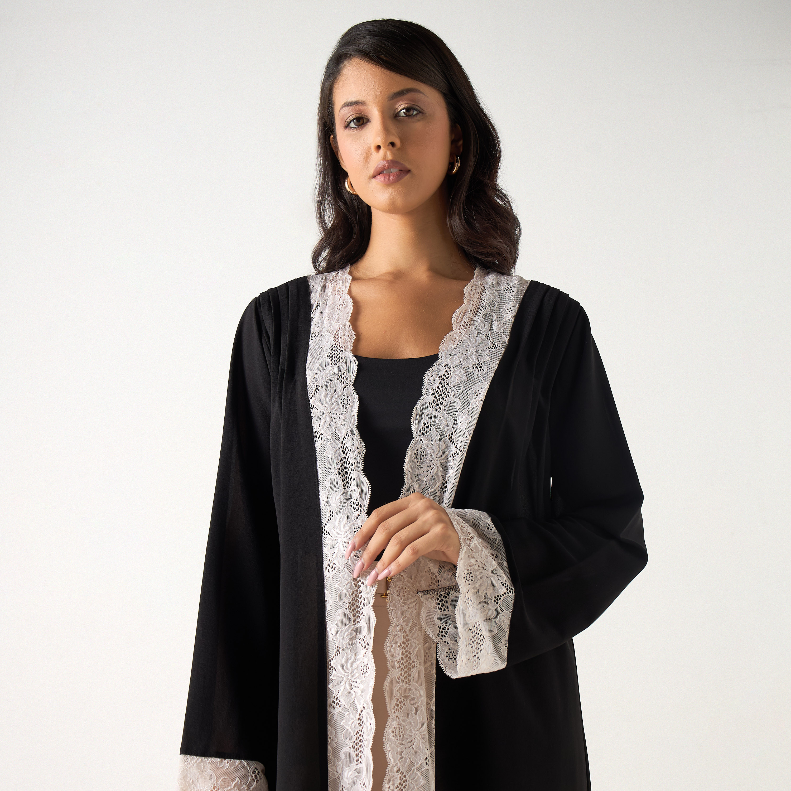 سترة طويلة دانتيل بأكمام طويلة من جولدن أبل-women-clothing-shirtsandblouses-blouses-image-3