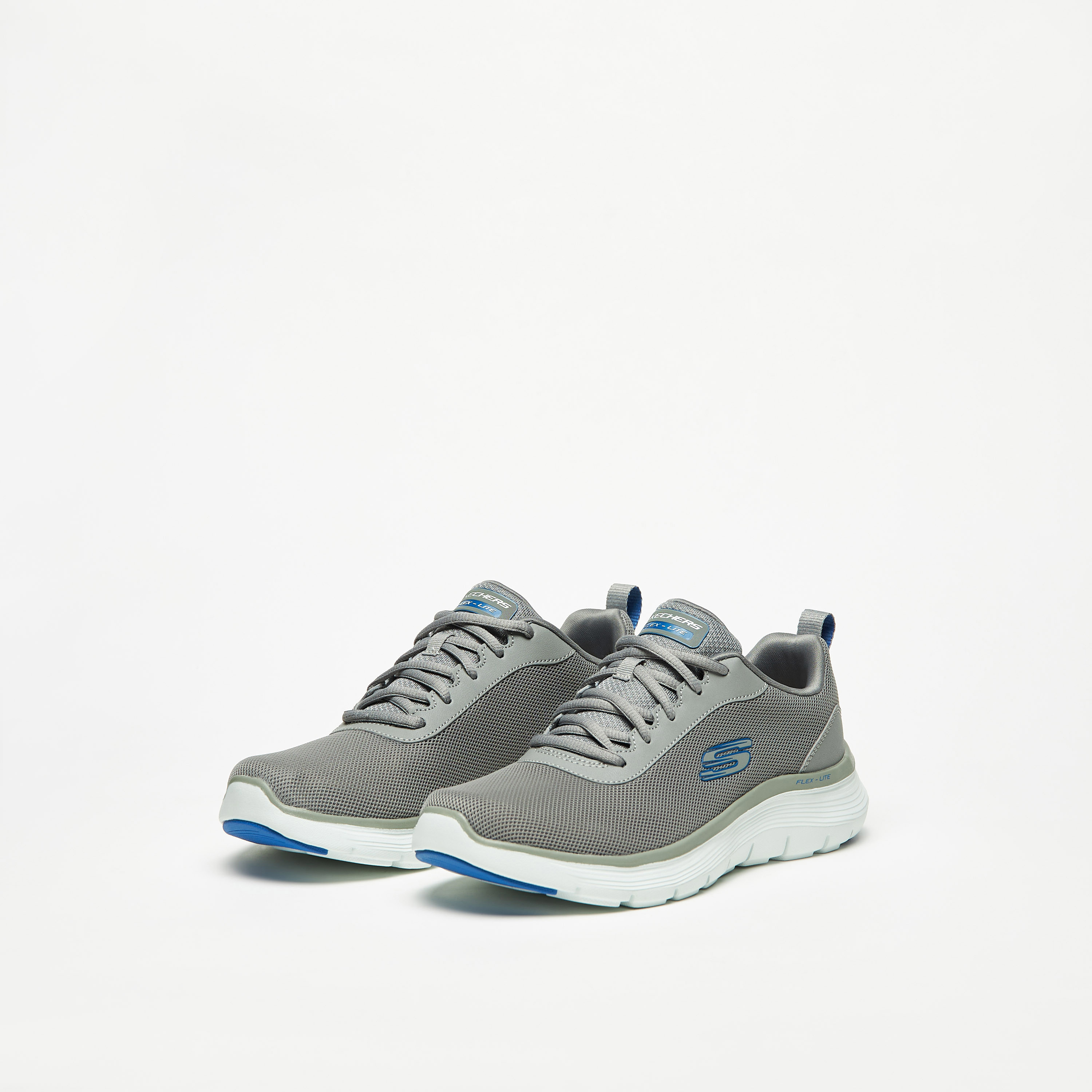 Skechers Flex Advantage 5.0 Men Memory Foam Low Ankle Sneakers 232822-GYBL | OE-sports-men-shoes-image-2