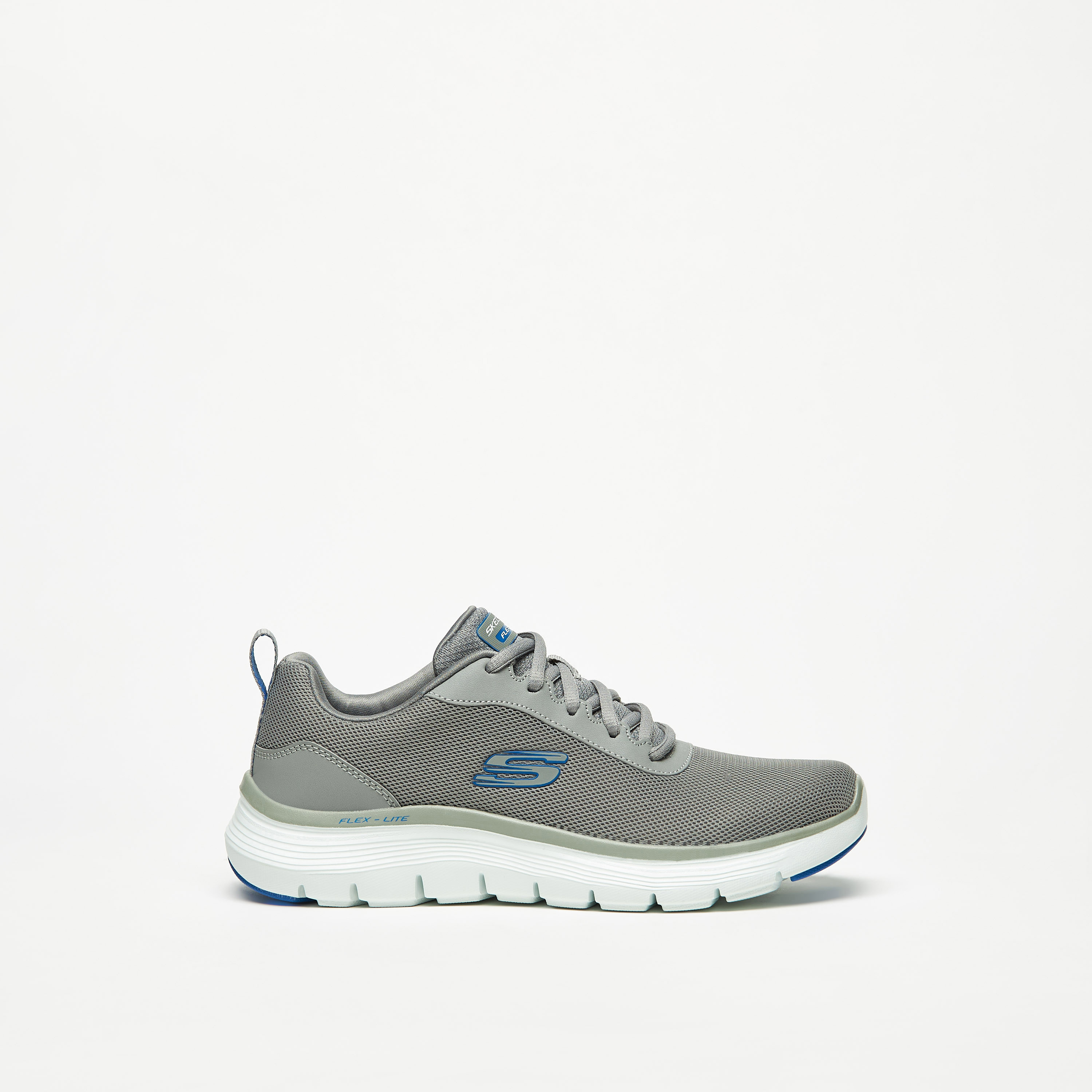 Skechers Flex Advantage 5.0 Men Memory Foam Low Ankle Sneakers 232822-GYBL | OE-sports-men-shoes-image-4