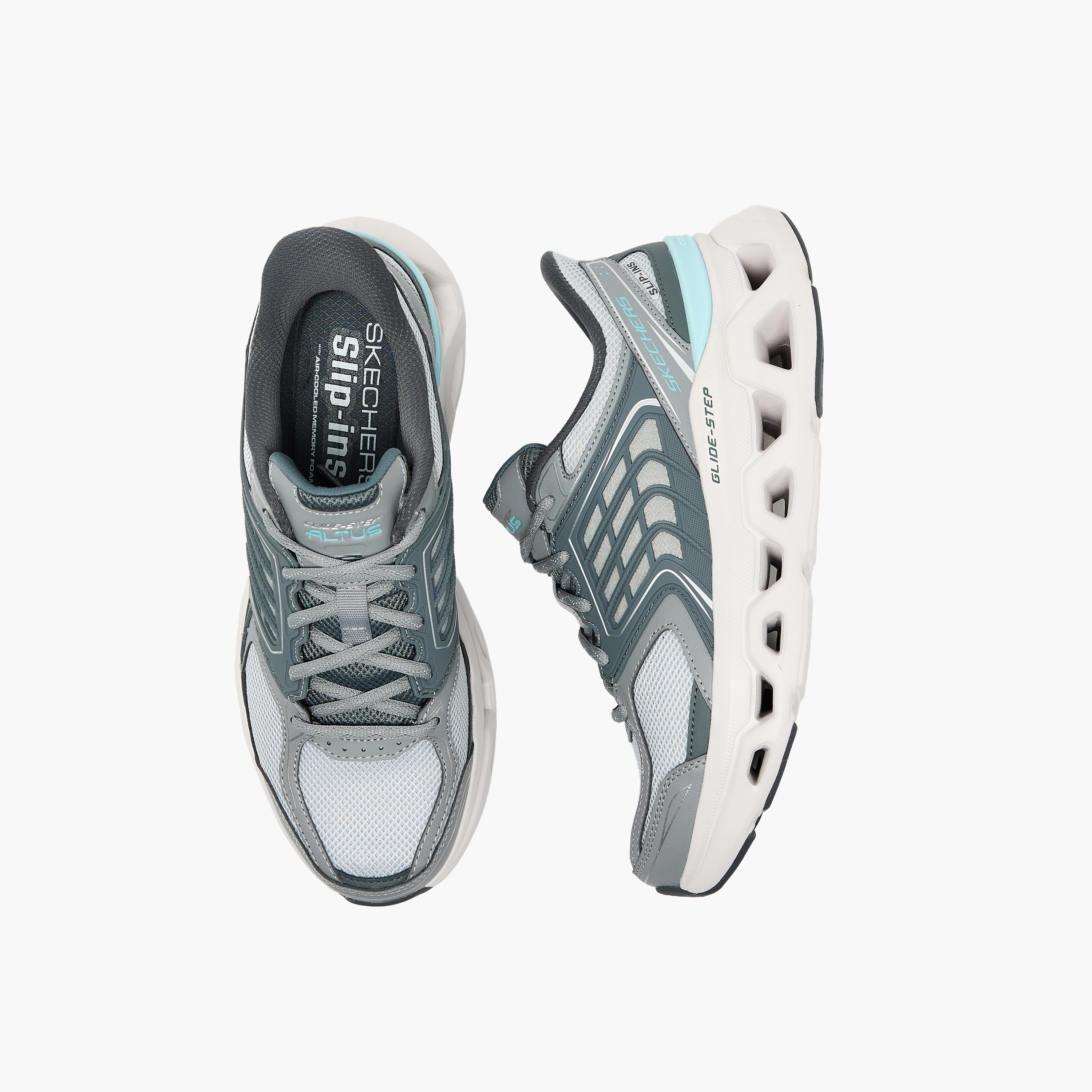 سكيتشرز- حذاء رياضي للرجال غلايد-ستيب التوس برباط مطاطي وكاحل منخفض 232924 | OE-sports-men-shoes-image-1