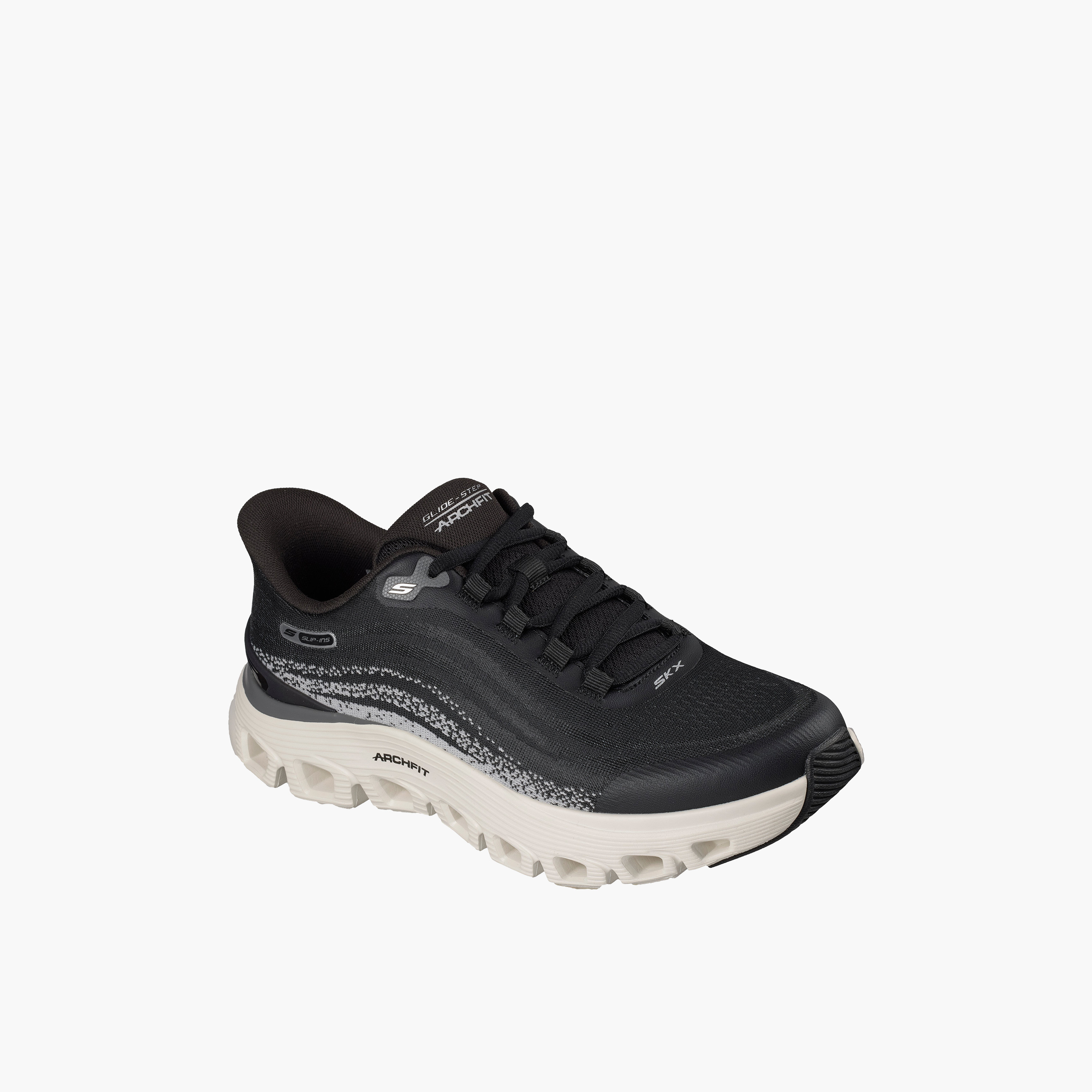 حذاء رياضي آرتش فيت جلايد-ستيب ويف سهل الارتداء للرجال من سكيتشرز - 233194‑BLK‑CP-sports-men-shoes-image-1