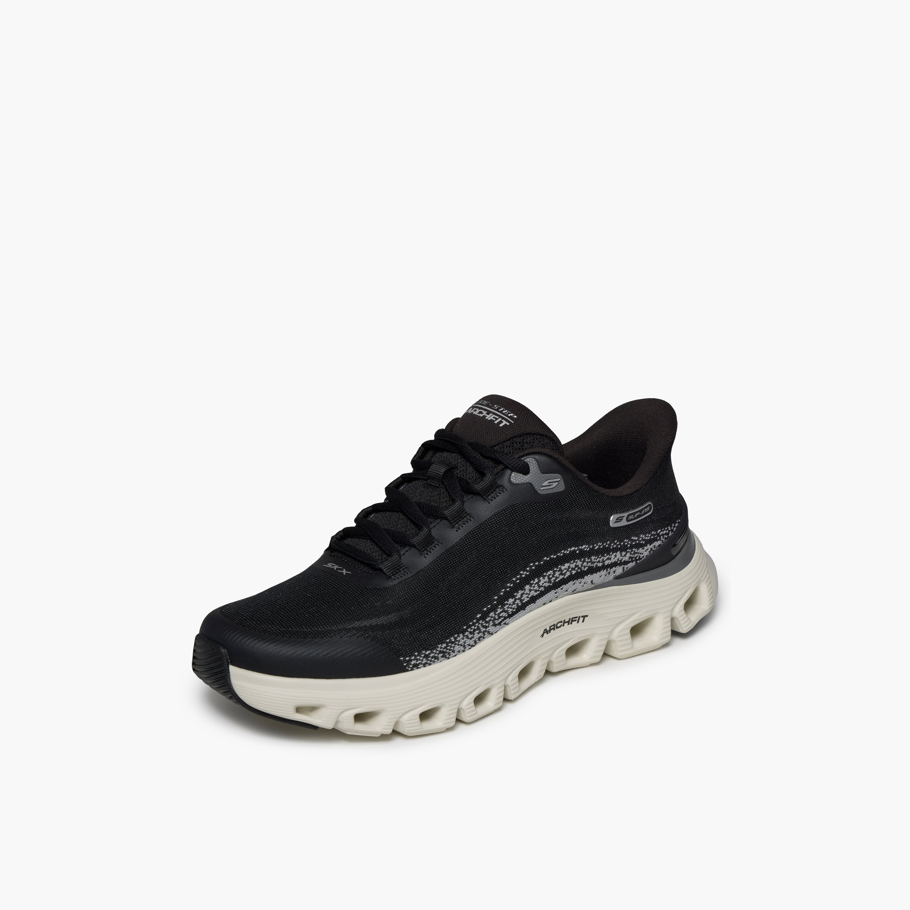 حذاء رياضي آرتش فيت جلايد-ستيب ويف سهل الارتداء للرجال من سكيتشرز - 233194‑BLK‑CP-sports-men-shoes-image-3