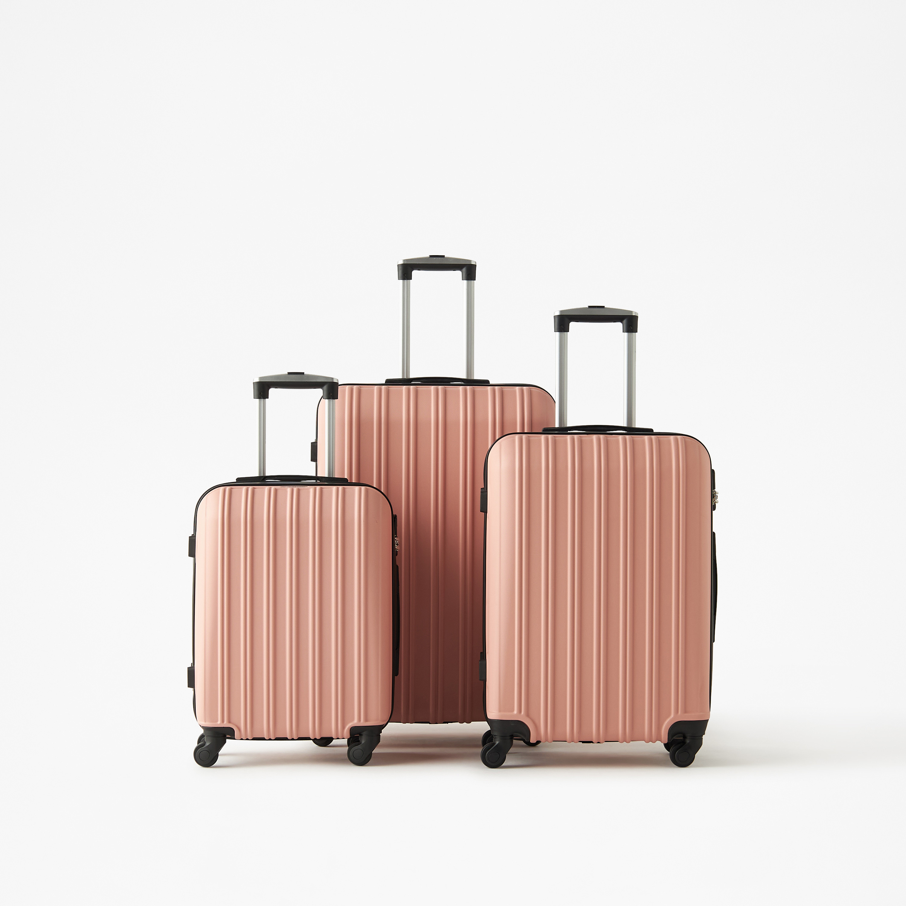 Oaklan by Shoexpress Textured Hardcase Trolley Bag-travel-luggagesandbags-luggage-image-1