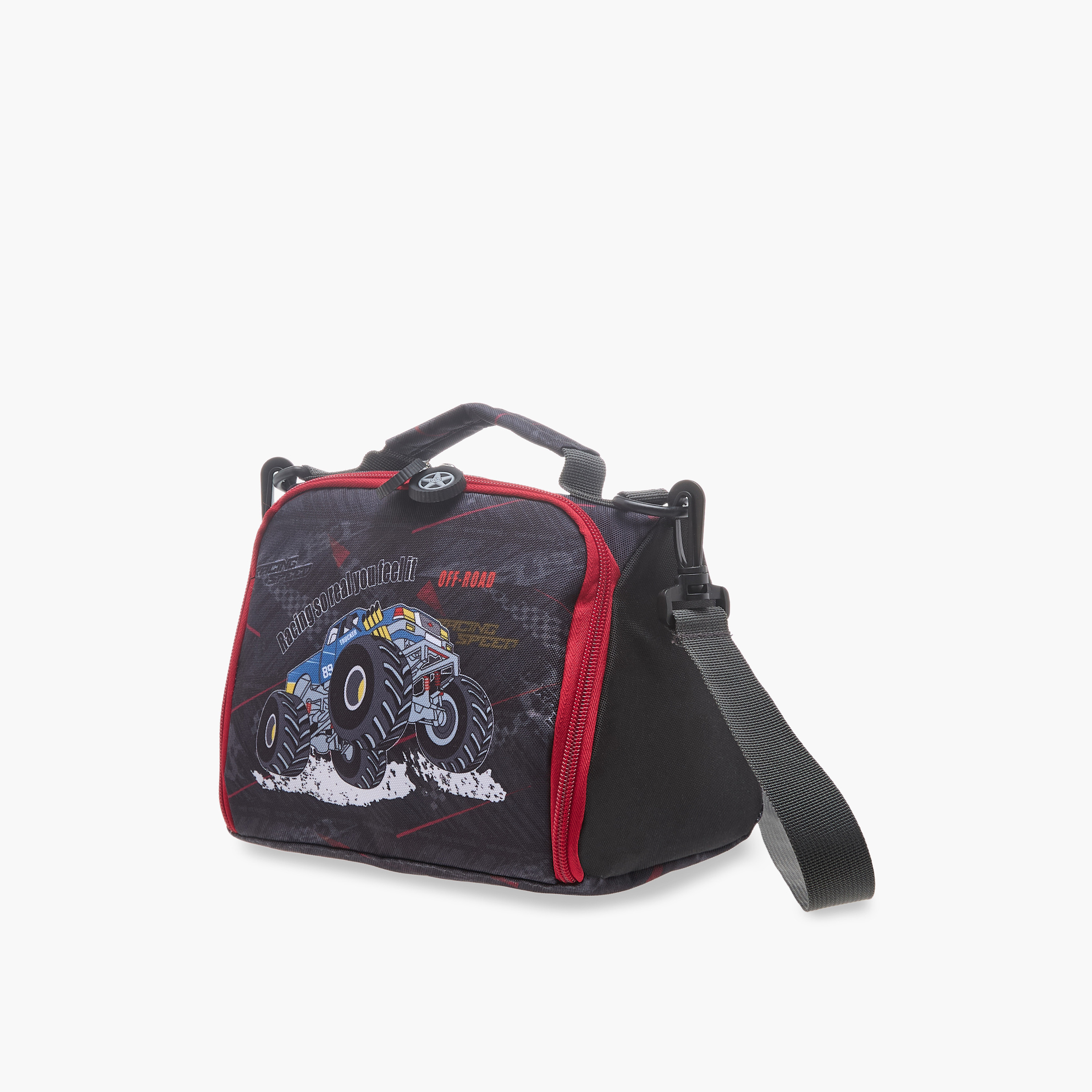 LBL by Shoexpress Monster Truck Graphic Print Lunch Bag with Zip Closure-school-lunchessentials-lunchbags-image-3