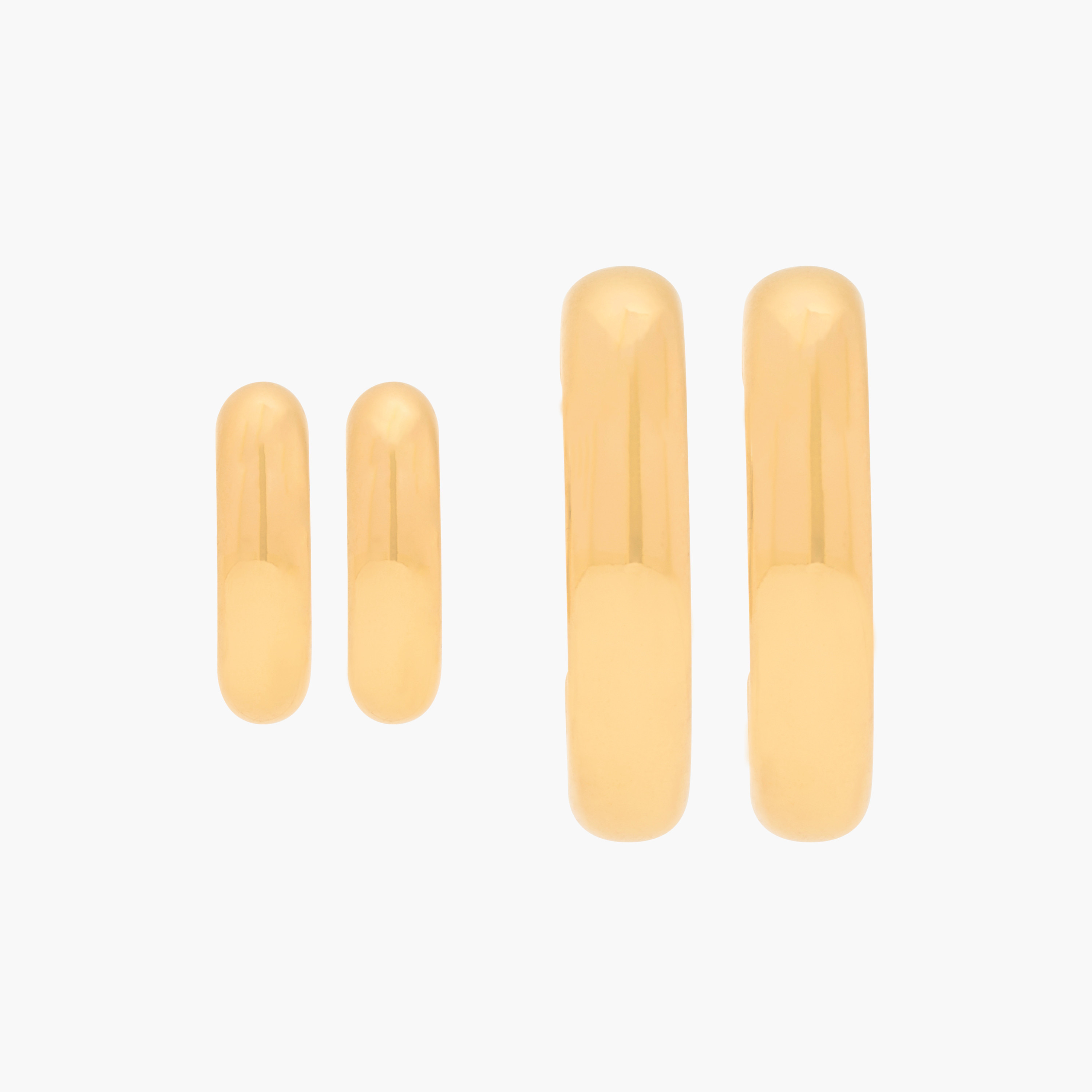 Flora Bella Solid Hoop Earrings with Pushback Closure-women-watchesandjewellery-jewellery-earrings-image-5