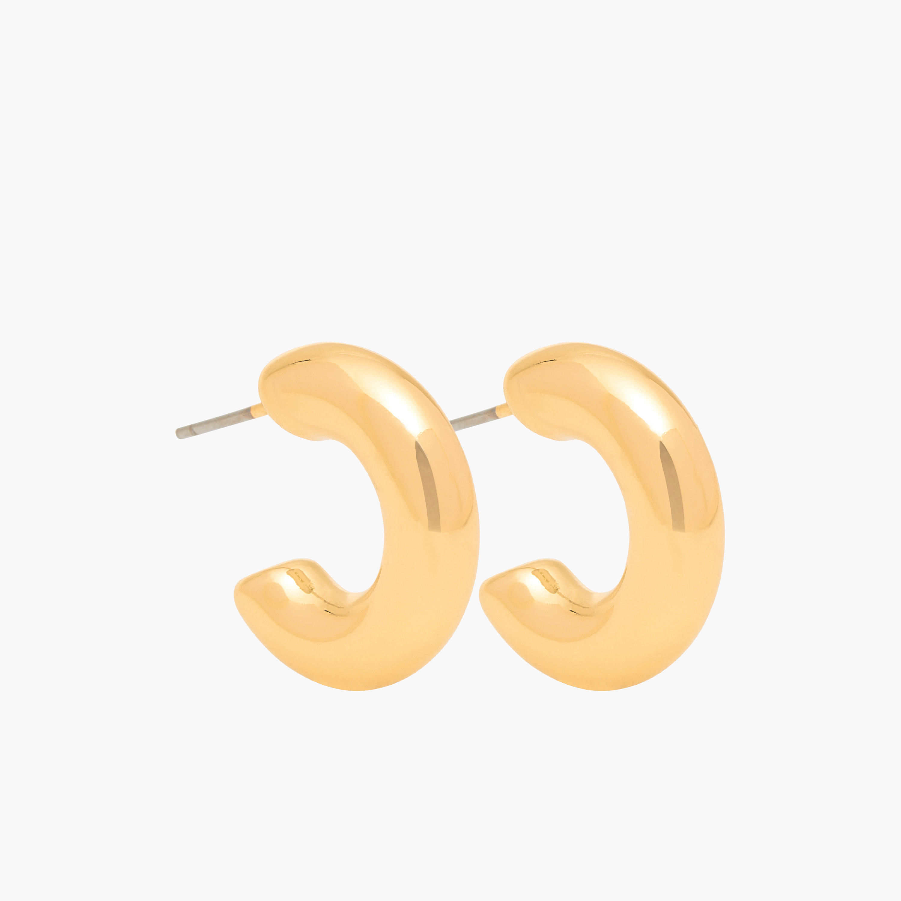 Flora Bella Solid Hoop Earrings with Pushback Closure-women-watchesandjewellery-jewellery-earrings-image-6