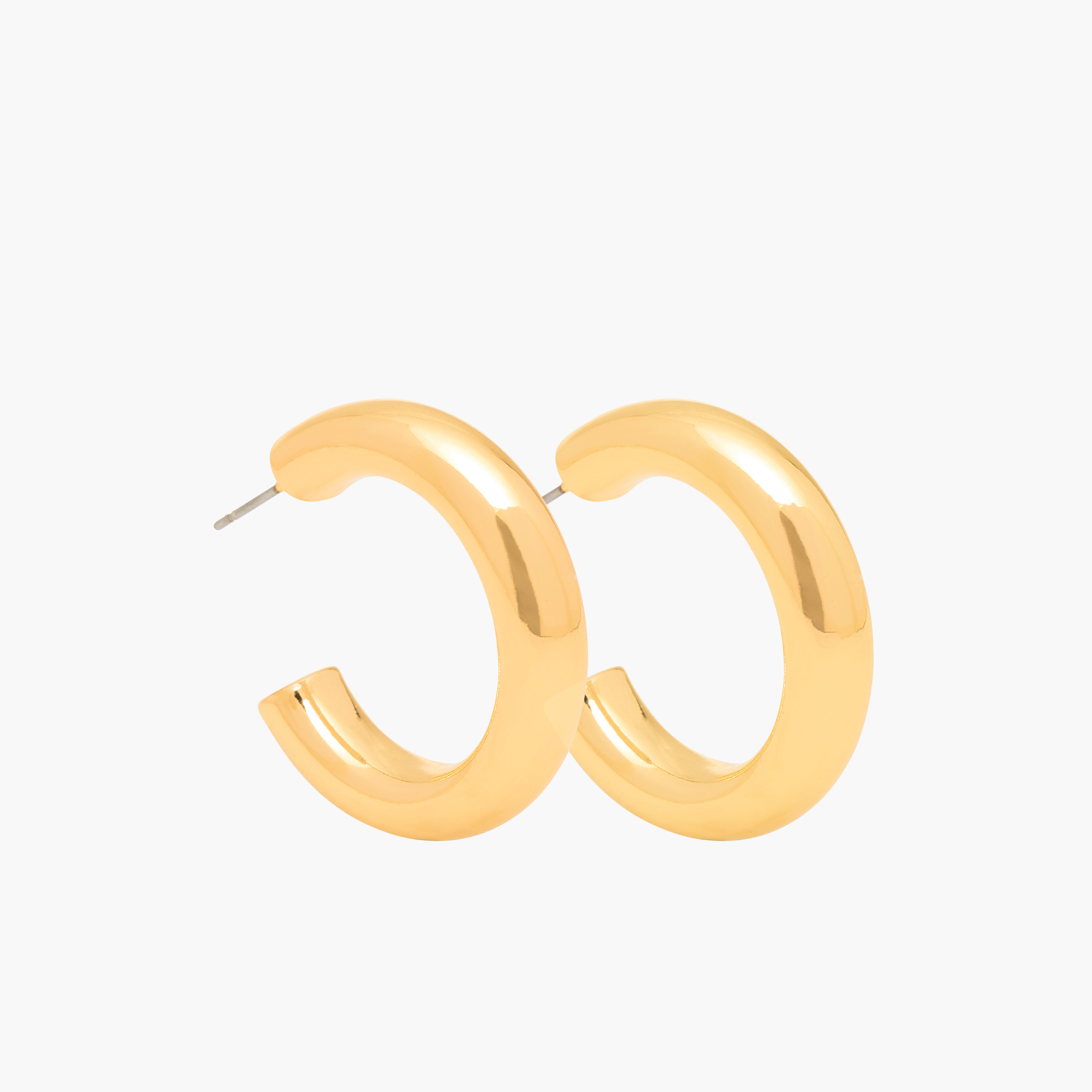 Flora Bella Solid Hoop Earrings with Pushback Closure-women-watchesandjewellery-jewellery-earrings-image-7