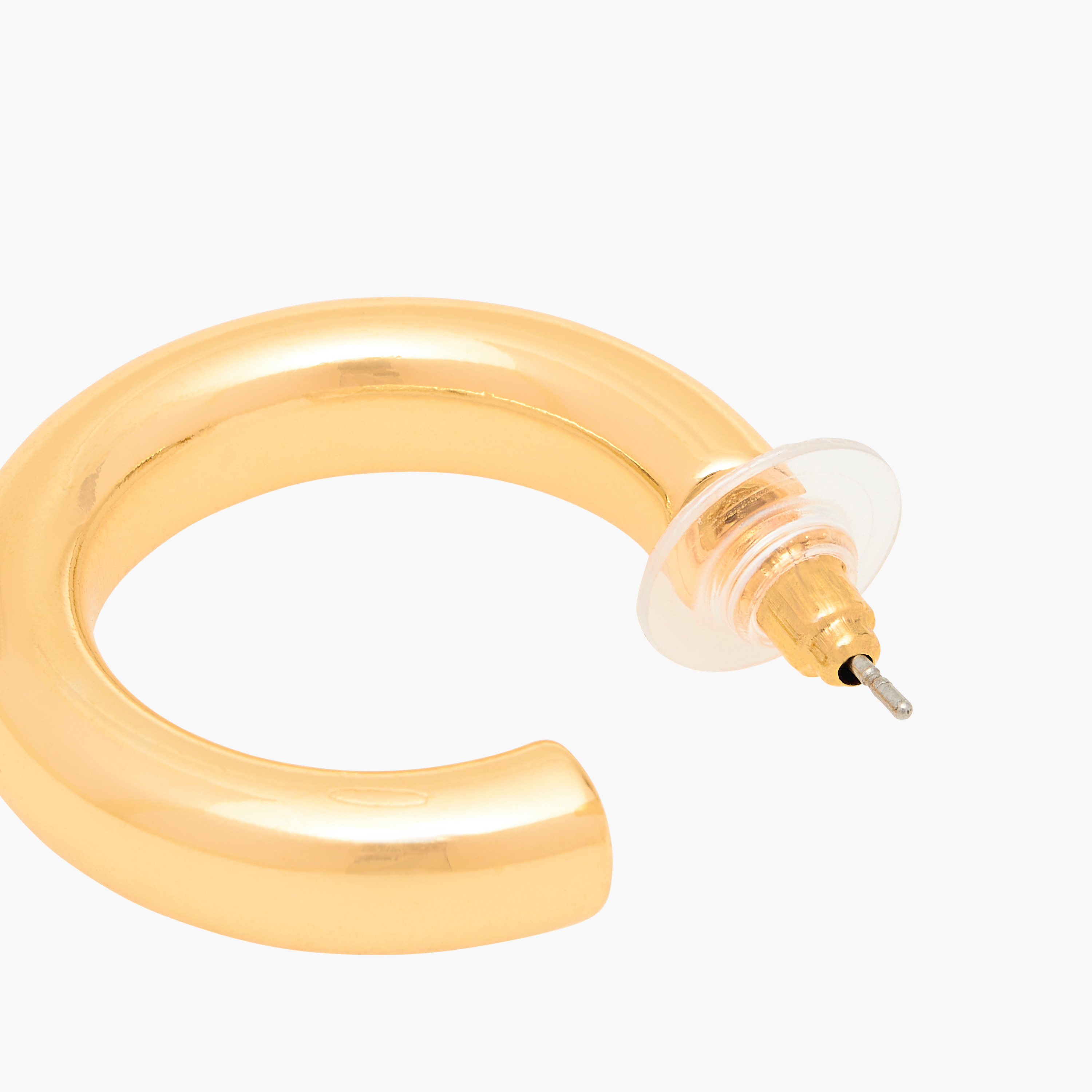 Flora Bella Solid Hoop Earrings with Pushback Closure-women-watchesandjewellery-jewellery-earrings-image-8